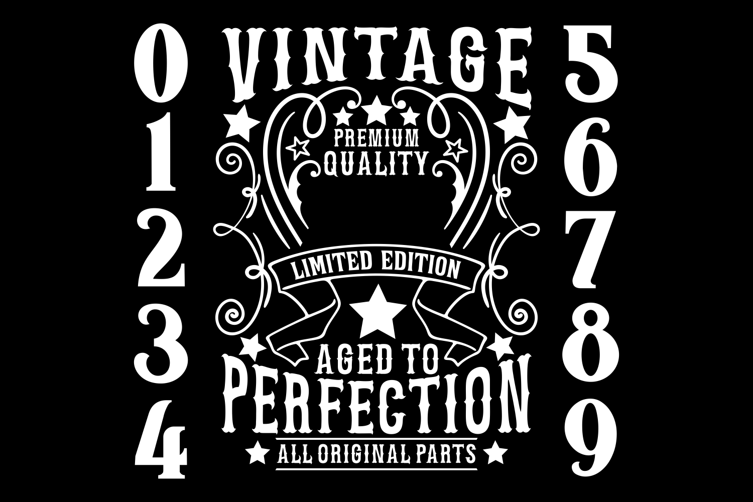 50th Birthday Svg Aged To Perfection Vintage Svg Birthday Numbers By Tonisartstudio Thehungryjpeg Com