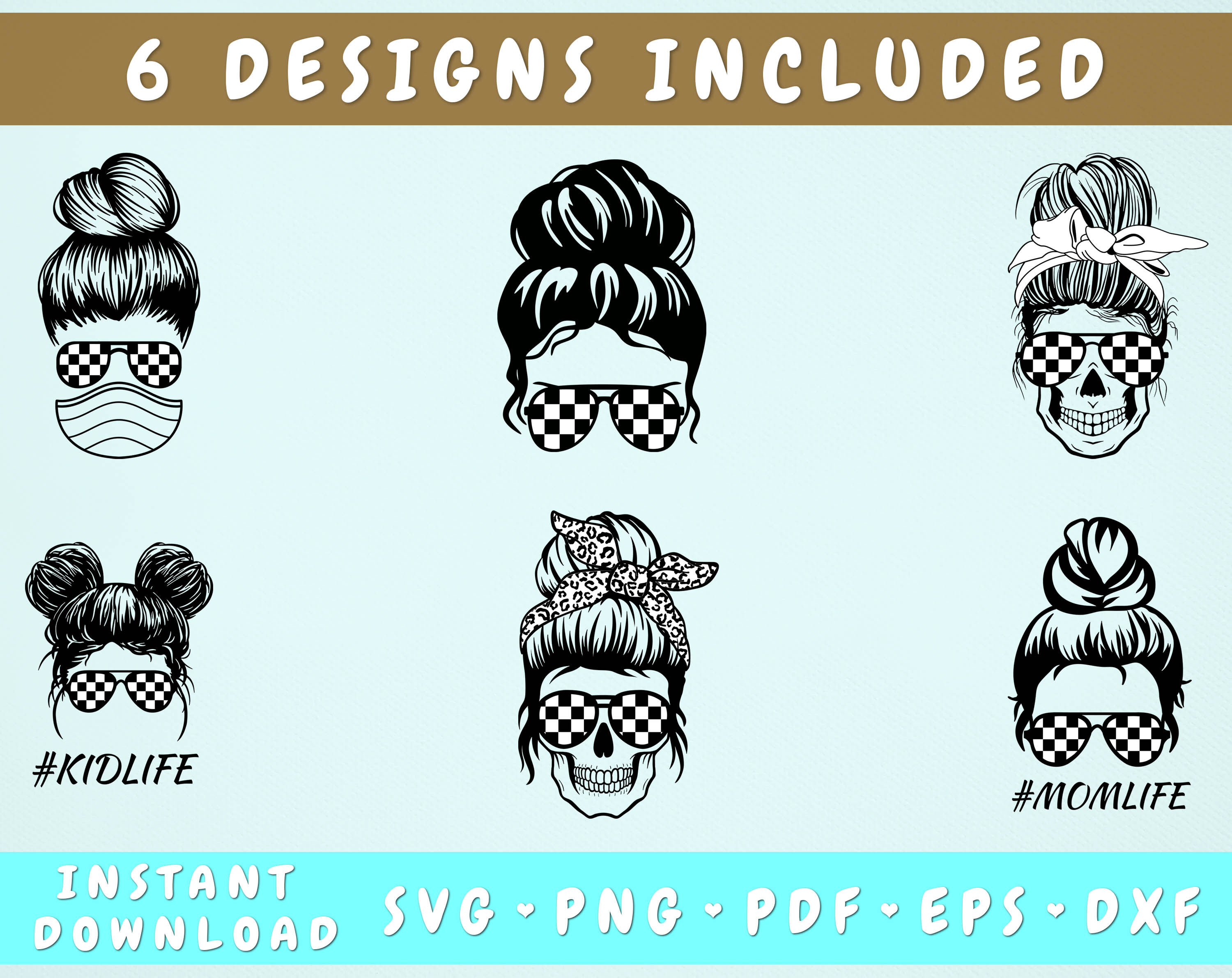 Download Messy Bun Racing Svg 6 Designs Racelife Mom Svg Cricut Cut Files By Lemonstudiocreations Thehungryjpeg Com