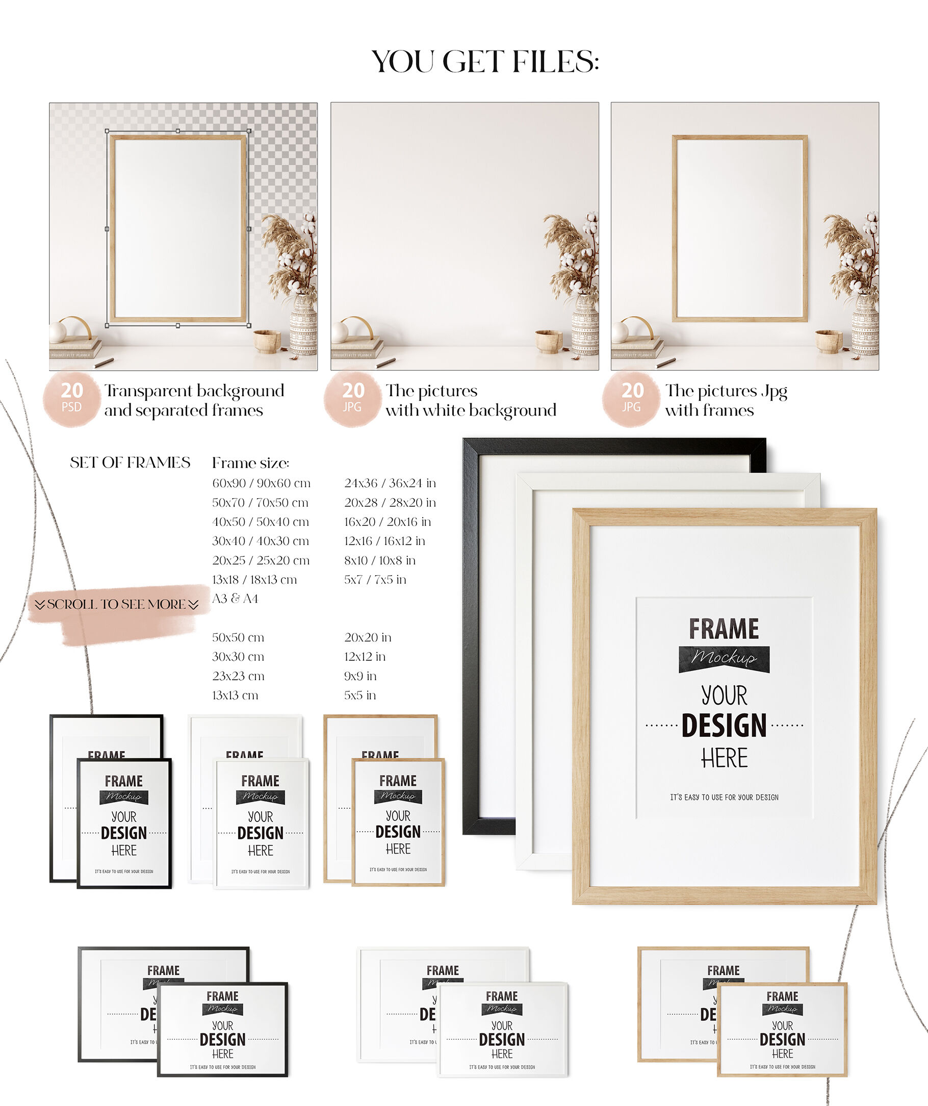 Download Frame Wall Mockup Bundle 7 By Yuri U Thehungryjpeg Com