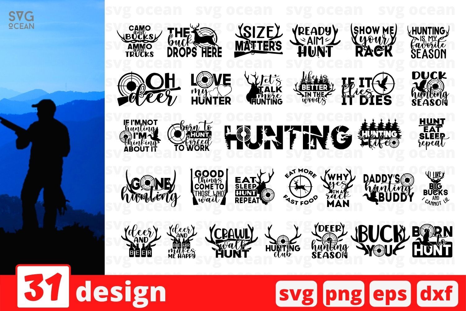 Download Hunting Svg Bundle By Svgocean Thehungryjpeg Com