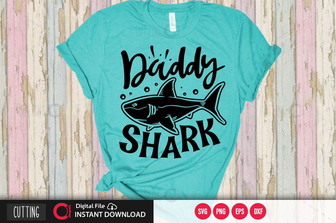 Daddy Shark Svg By Designavo Thehungryjpeg Com