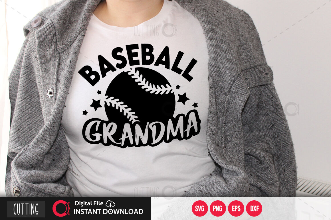 Download Baseball Grandma 2 Svg By Designavo Thehungryjpeg Com