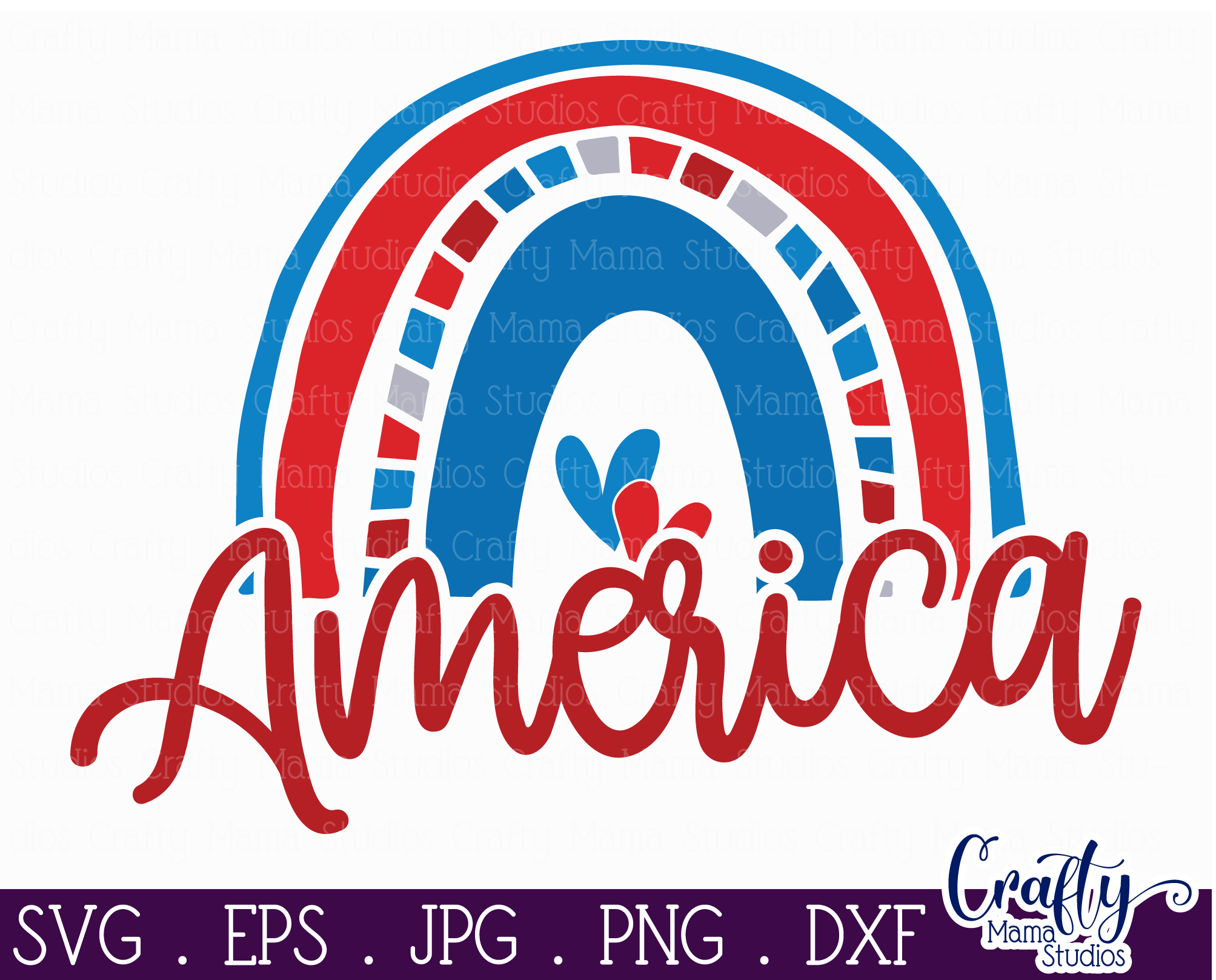 4th Of July Rainbow Svg, Fourth Of July Svg, America Rainbow By Crafty