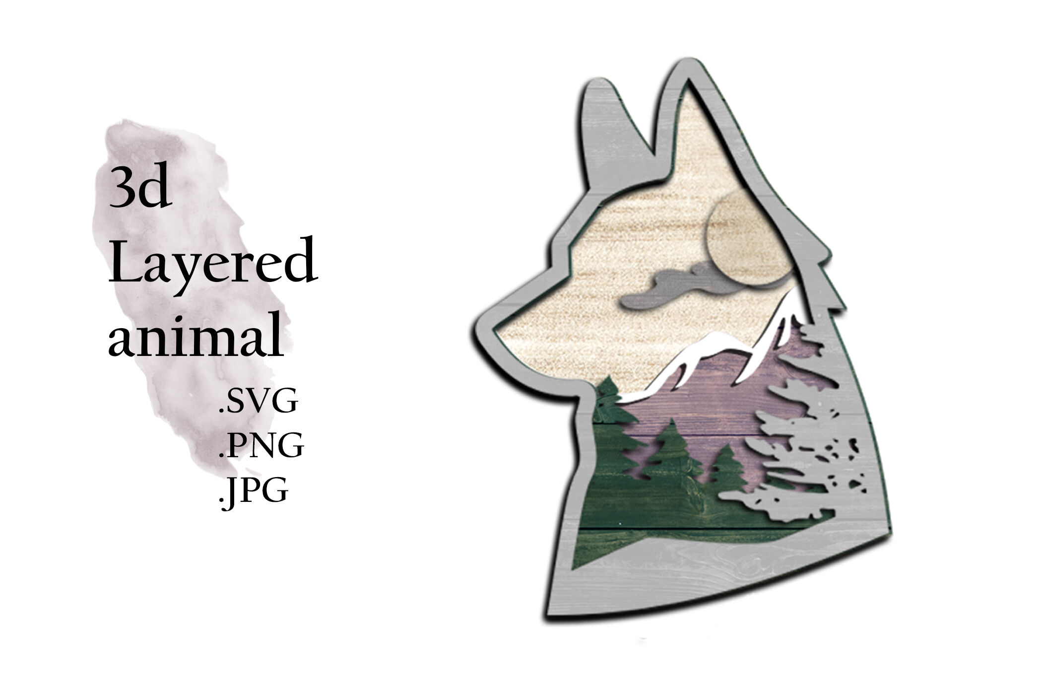 Download 3d Layered Svg Multilayered Svg Fox Layered Svg Animal By Anazori Thehungryjpeg Com