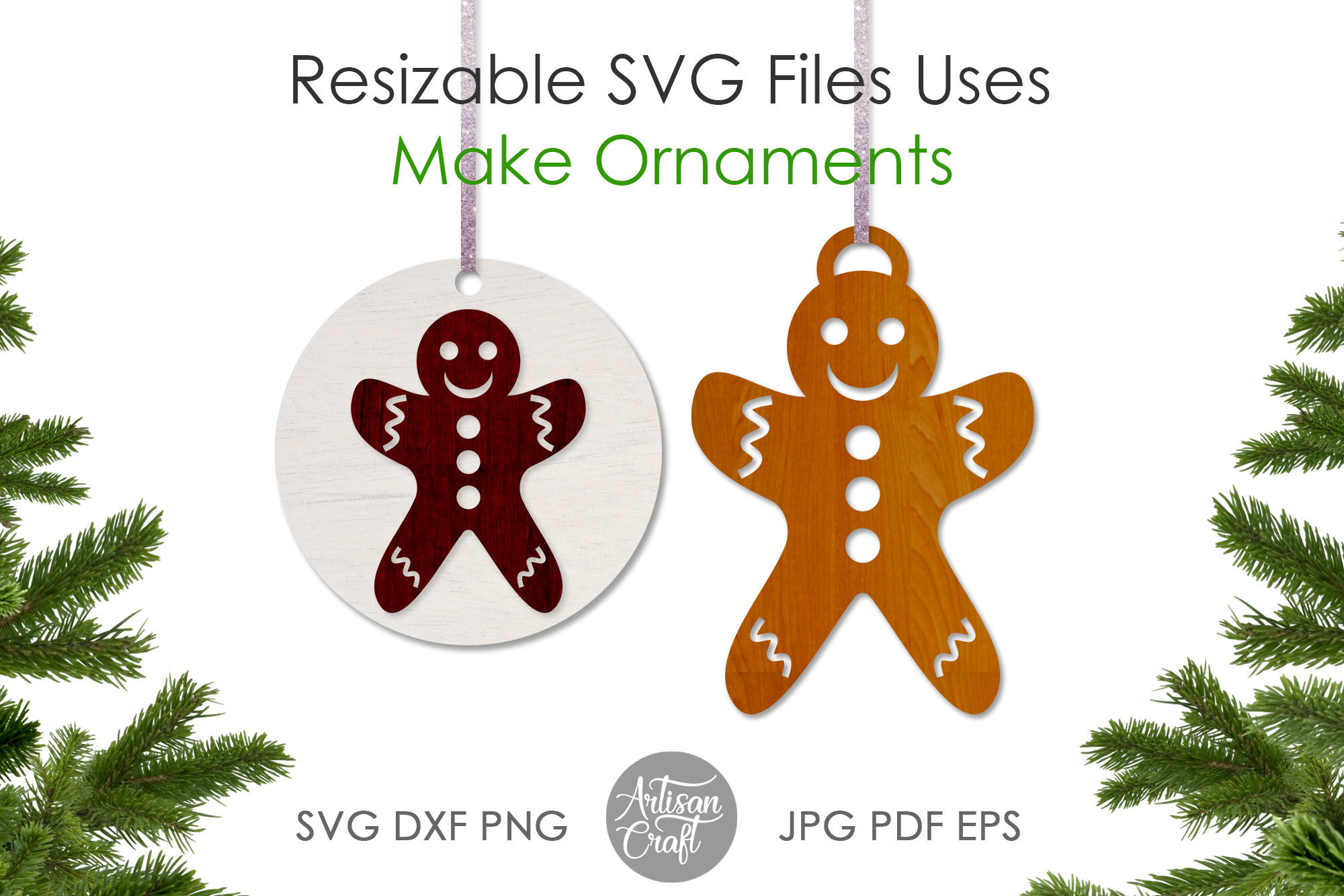 Download Gingerbread Cookies Svg Laser Cutting Files Christmas Ornament Svg By Artisan Craft Svg Thehungryjpeg Com