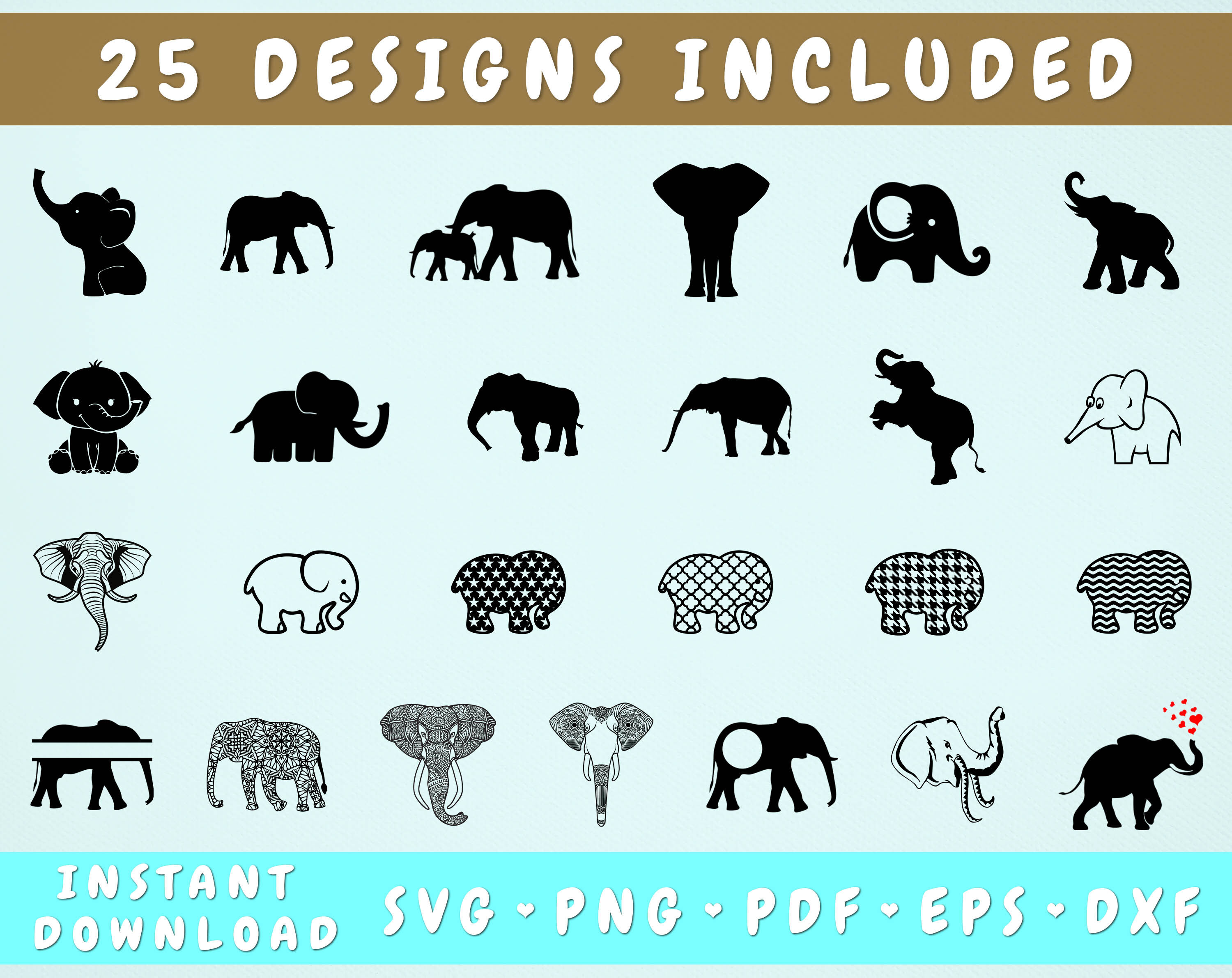 Download 25 Elephant Svg Bundle Elephant Cut Files By Lemonstudiocreations Thehungryjpeg Com