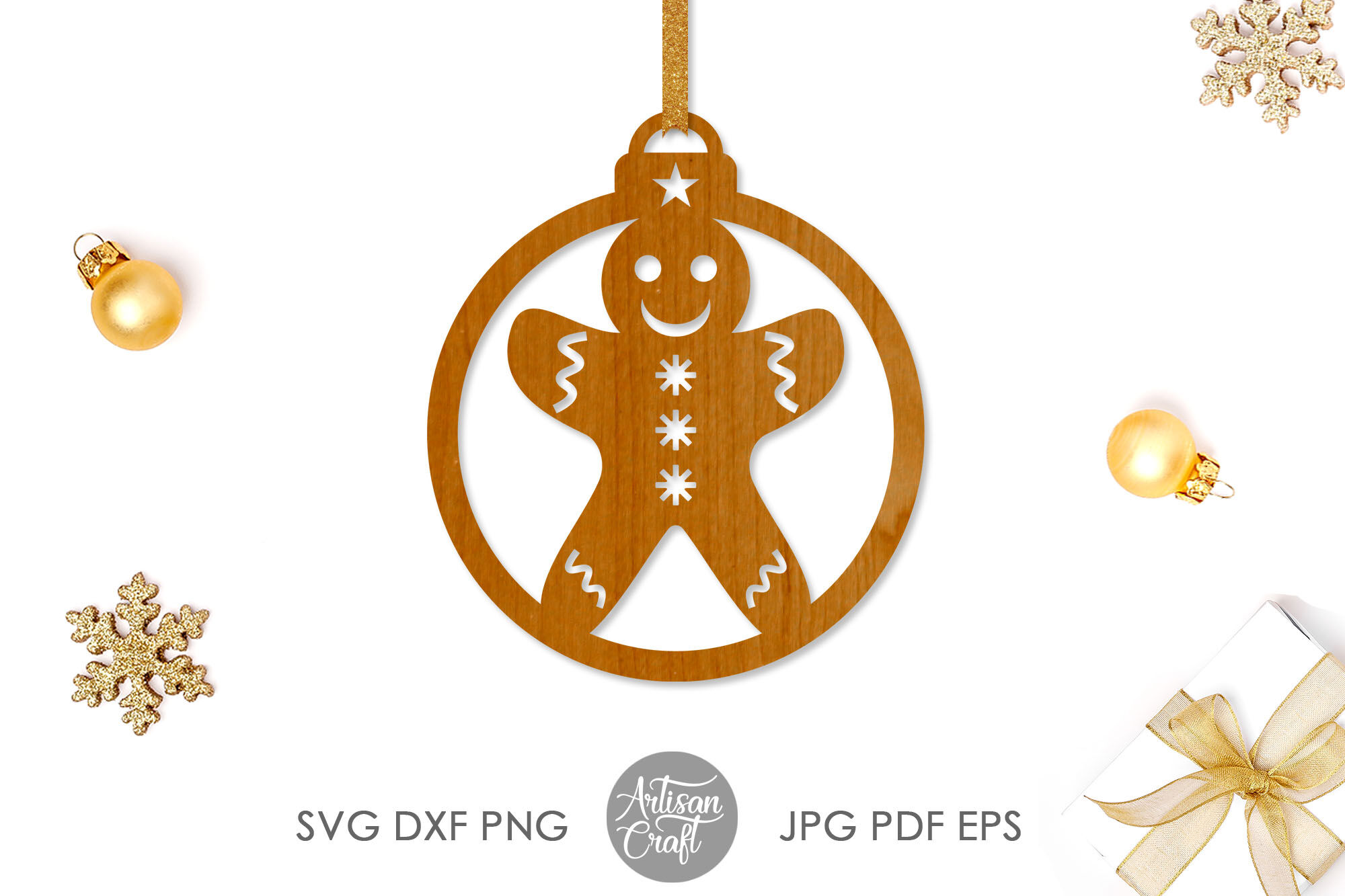 Gingerbread ornament, Christmas ornaments SVG, Gingerbread cookies By