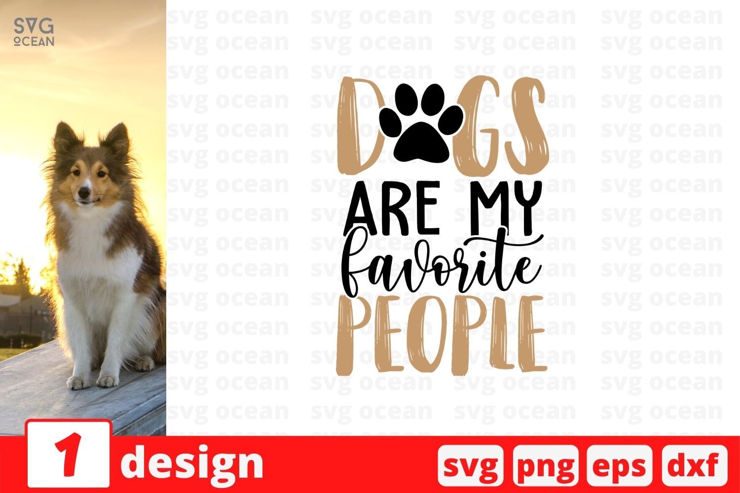 Dogs are my favorite people SVG Cut File By SvgOcean | TheHungryJPEG