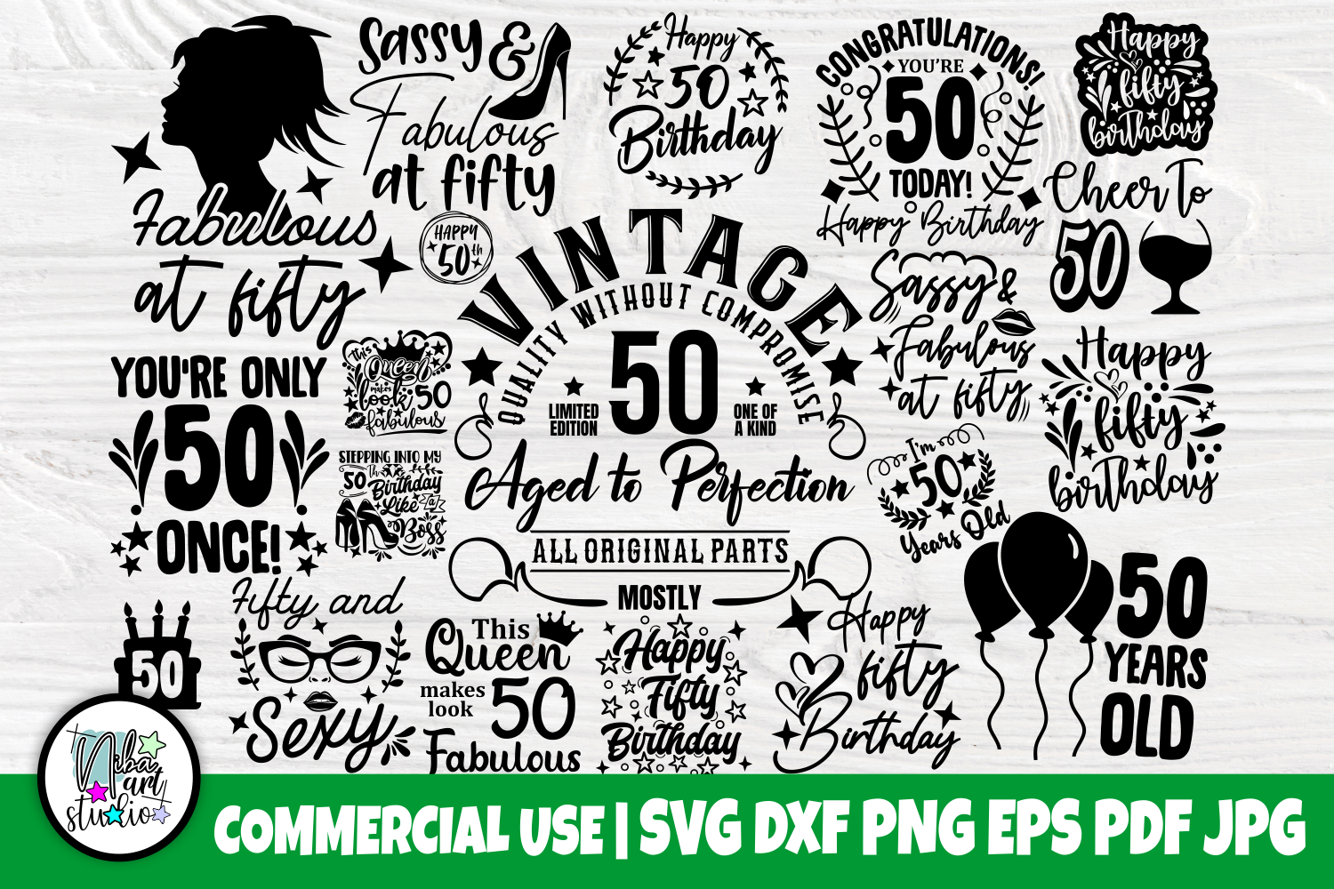 Download Fifty Birthday Svg Fifty Svg Hello Fifty Svg For Cricut And Silhouette Png Dxf 50th Birthday Svg 50 And Fabulous Svg Clip Art Art Collectibles Minyamarket Com