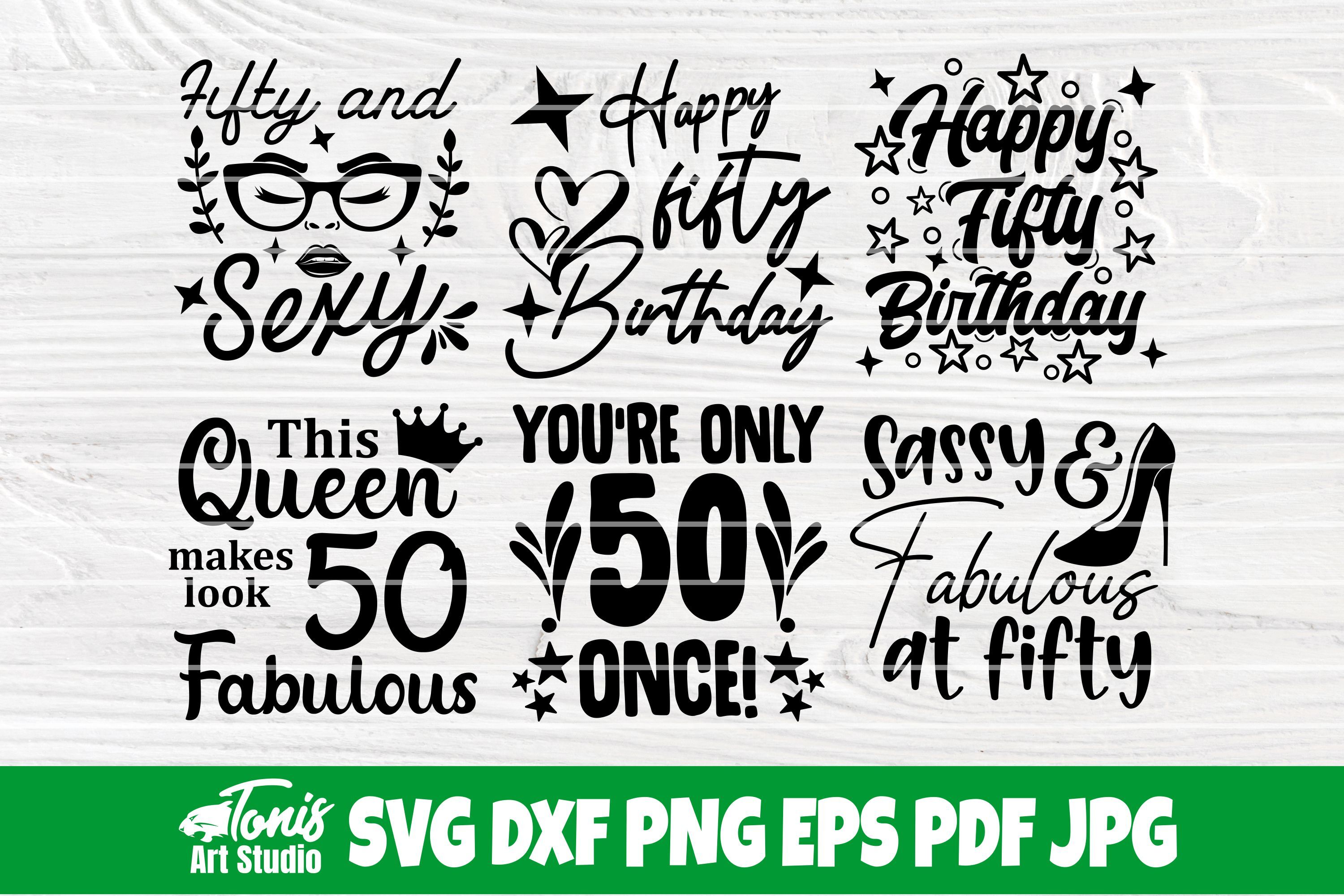 50th Birthday SVG Bundle, Fifty Birthday Shirt Svg By TonisArtStudio ...