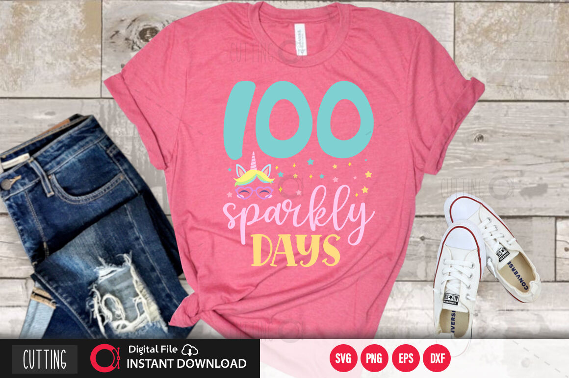 100 sparkly days svg By Regulrcrative | TheHungryJPEG