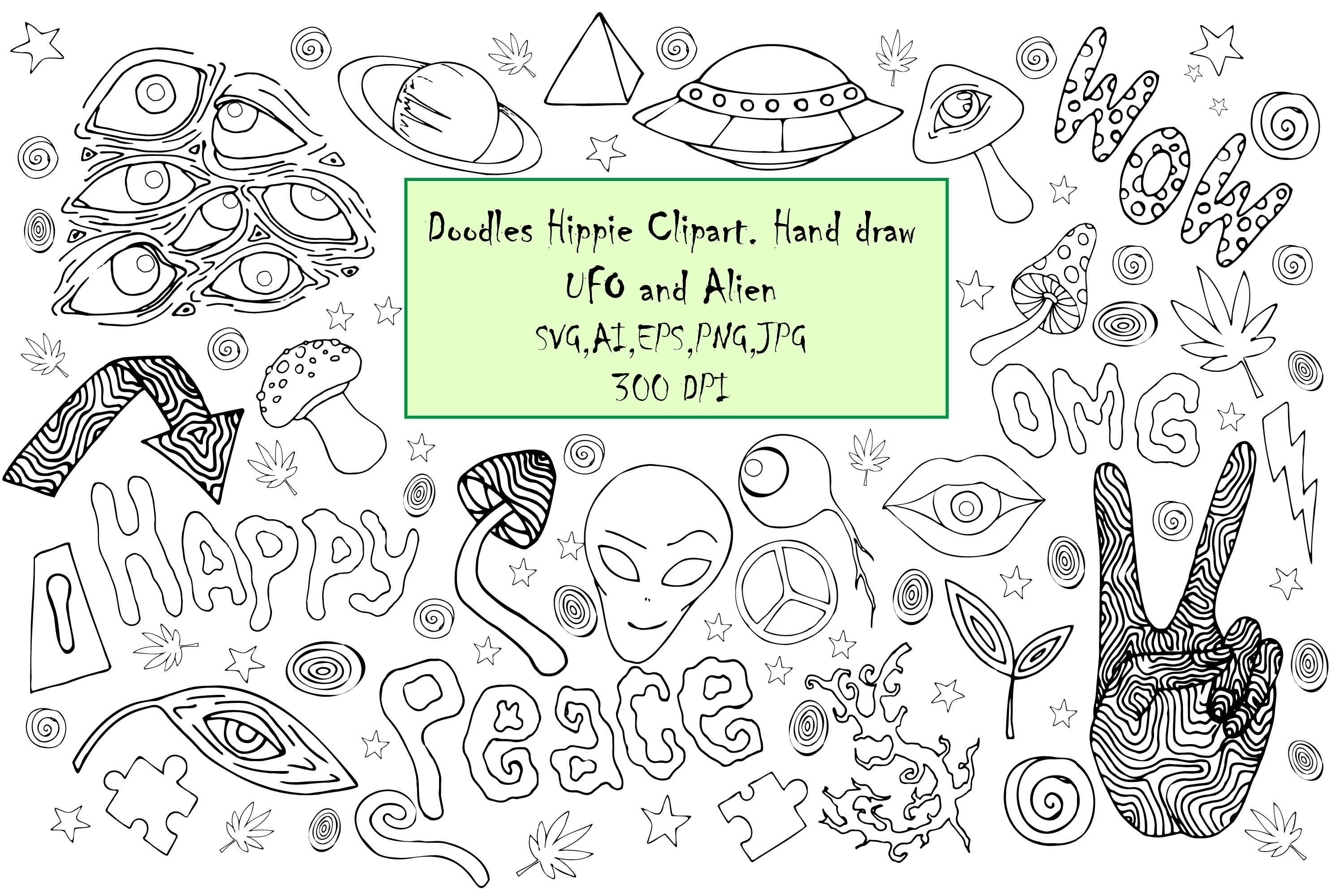 Free Trippy Hippie Background - Download in Illustrator, EPS, SVG
