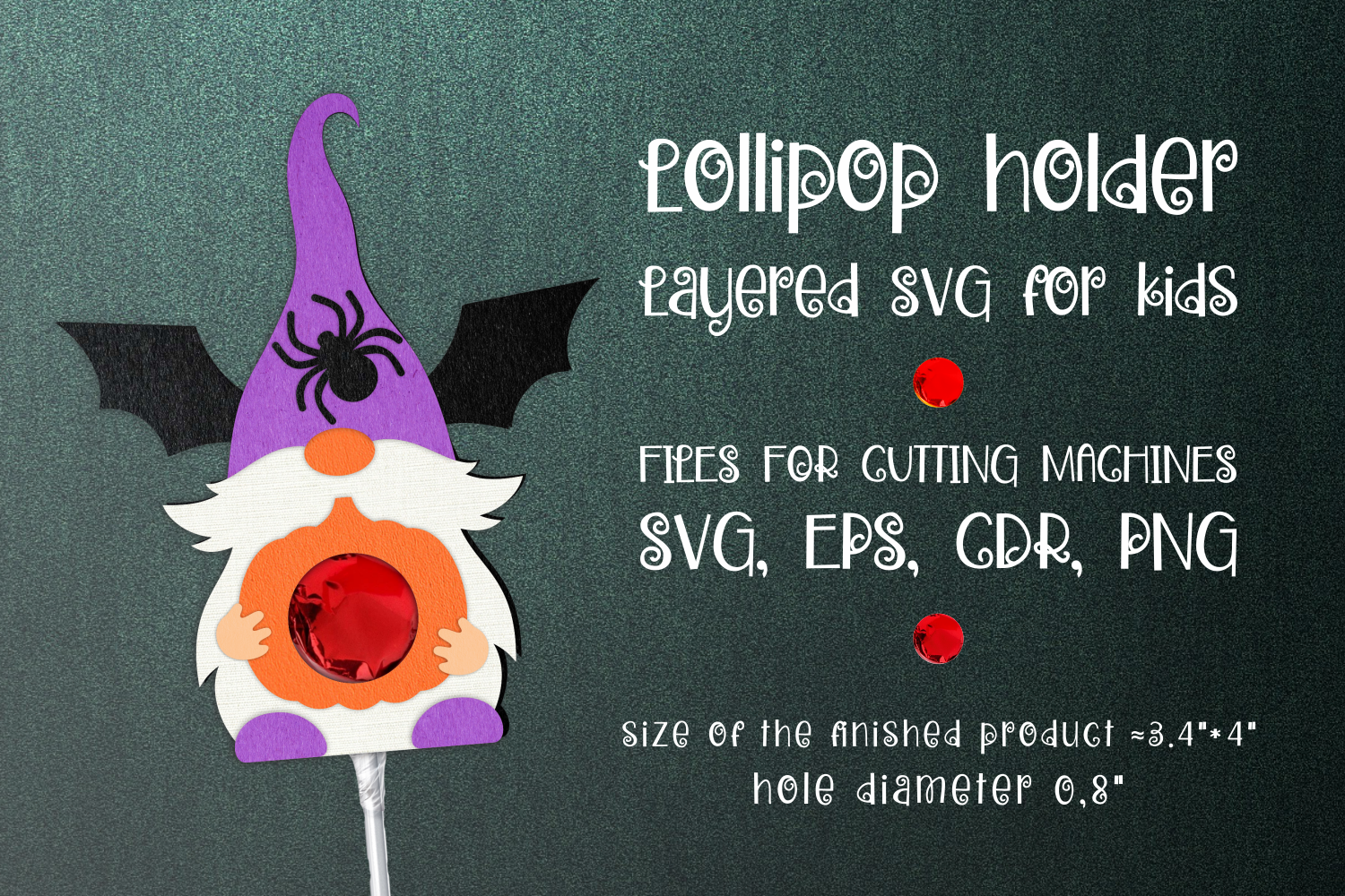 Download Halloween Gnome Lollipop Holder Svg By Olga Belova Thehungryjpeg Com