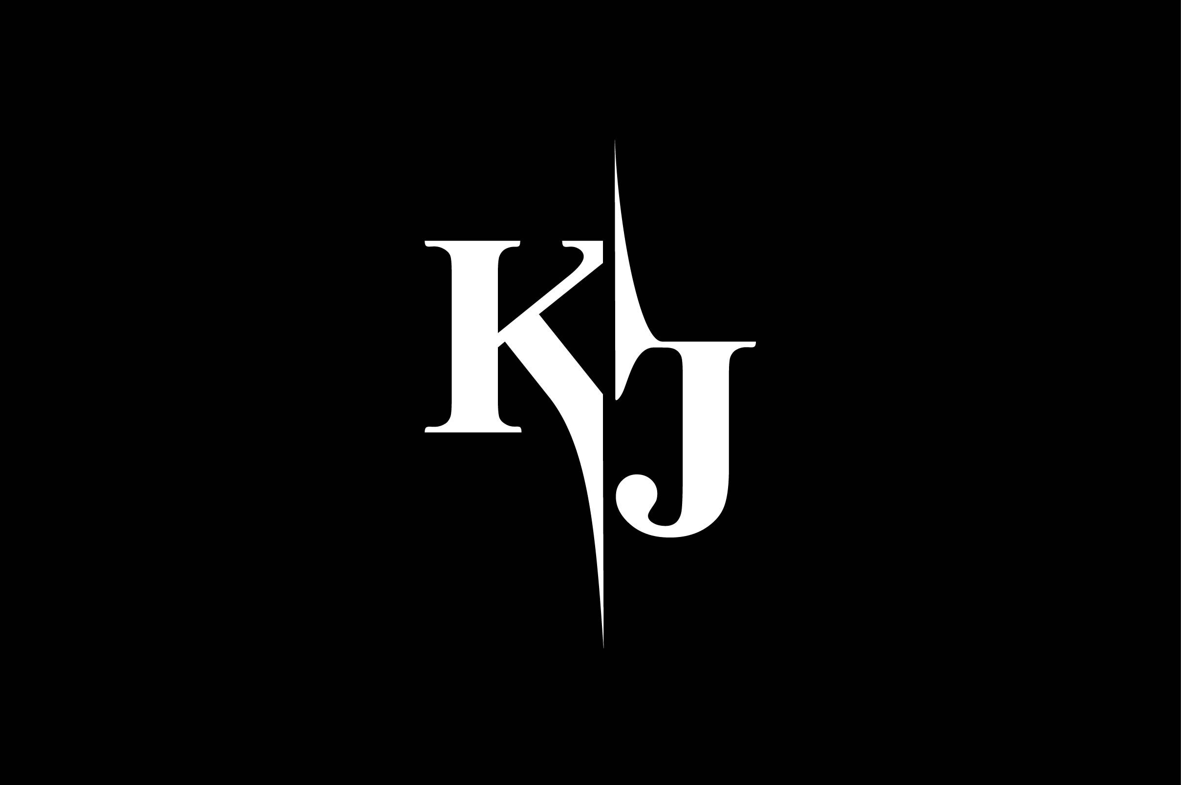 Premium Vector | Letter kj logo design in a circle.