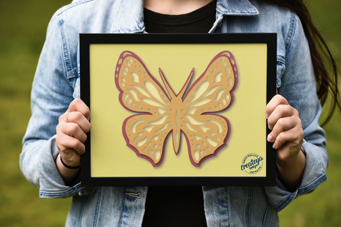 Download Butterfly Svg Layered 3d Template For Cricut Project By Createya Design Thehungryjpeg Com