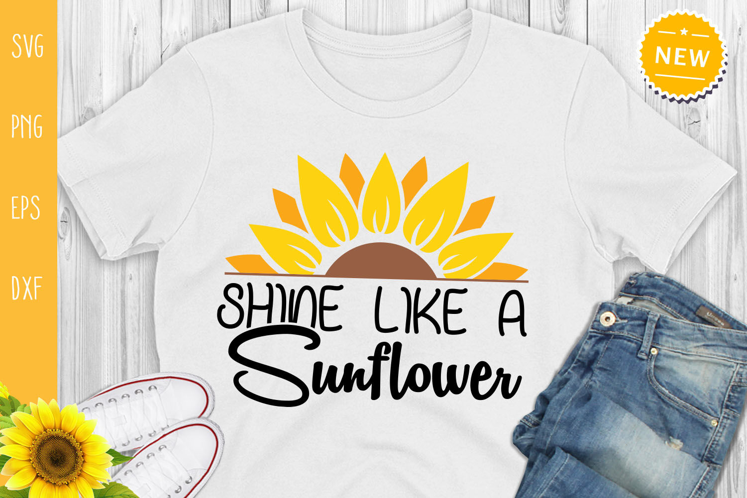 Shine Like A Sunflower Svg, Sunflower Quote Svg By All About Svg ...