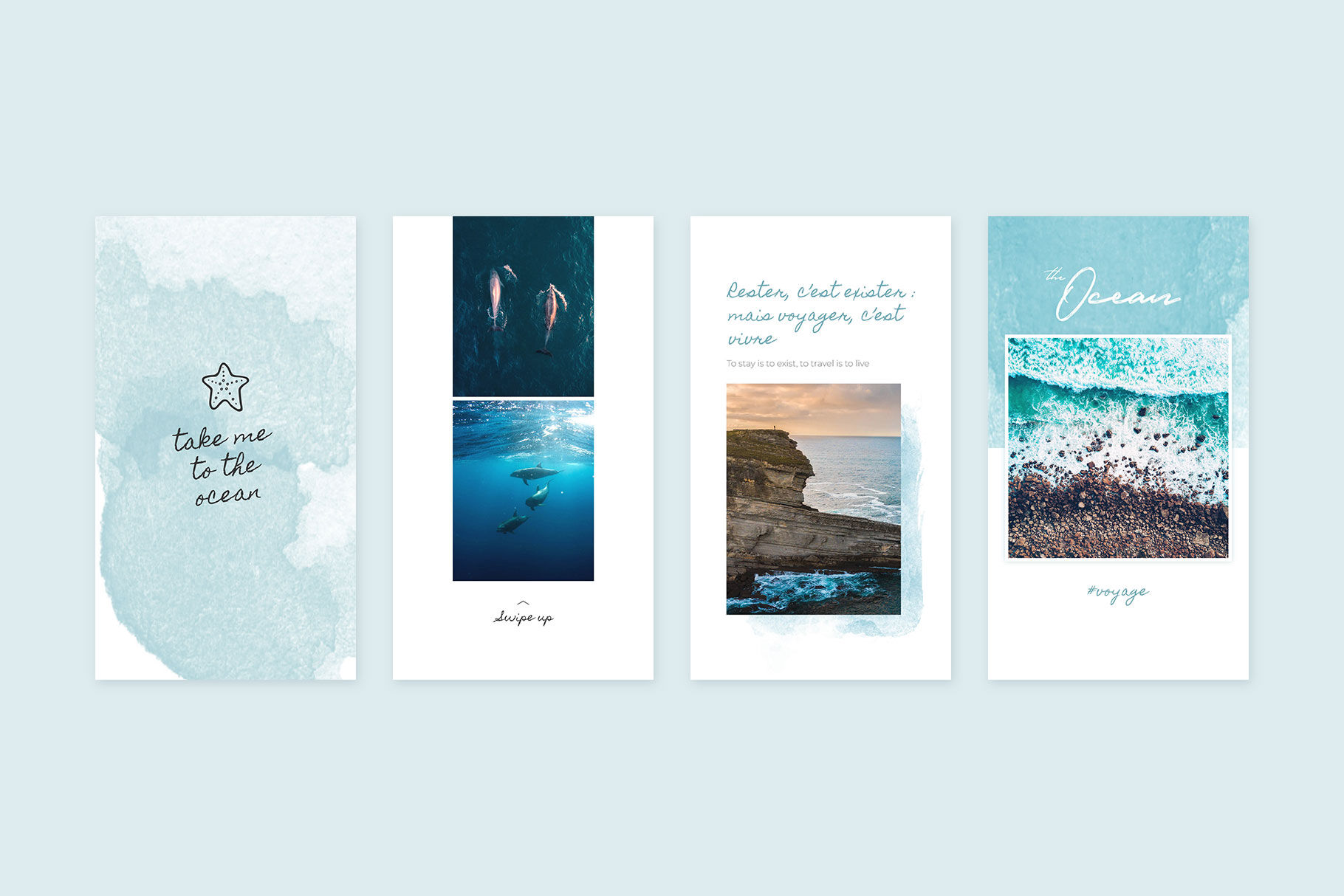 Instagram Stories Oceans Pack - Canva By Poego Social | TheHungryJPEG