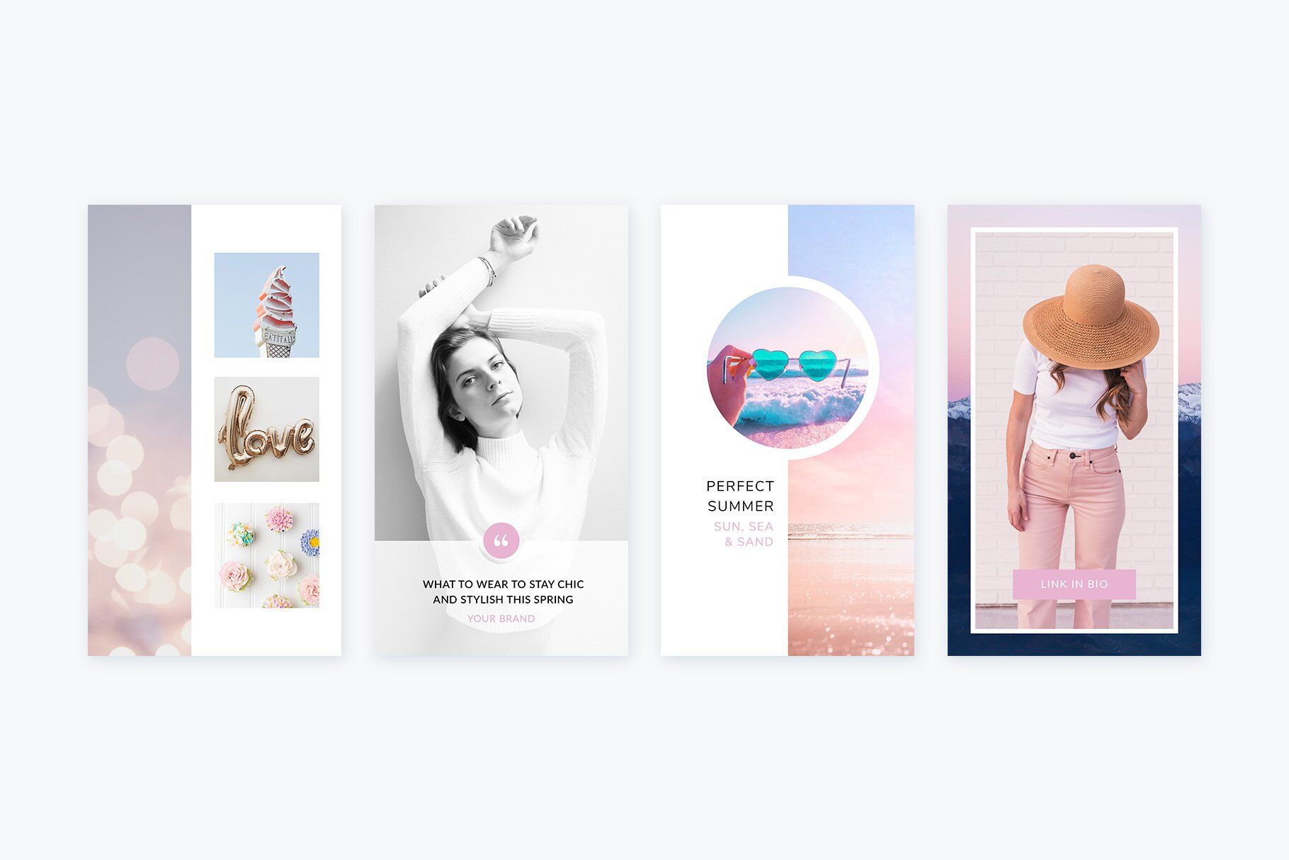 Instagram Stories Pastel Pink Pack - Canva By Poego Social | TheHungryJPEG