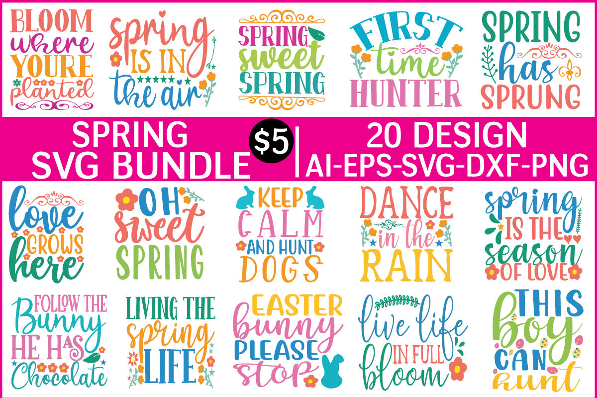 Download Spring Svg Bundle Vol 2 By Bdb Graphics Thehungryjpeg Com