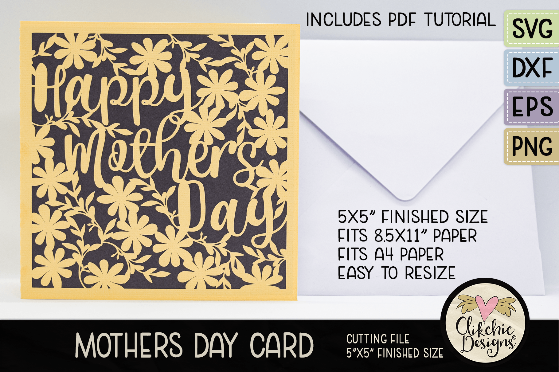 Download Mothers Day Card Svg Happy Mothers Day Card Cutting File By Clikchic Designs Thehungryjpeg Com