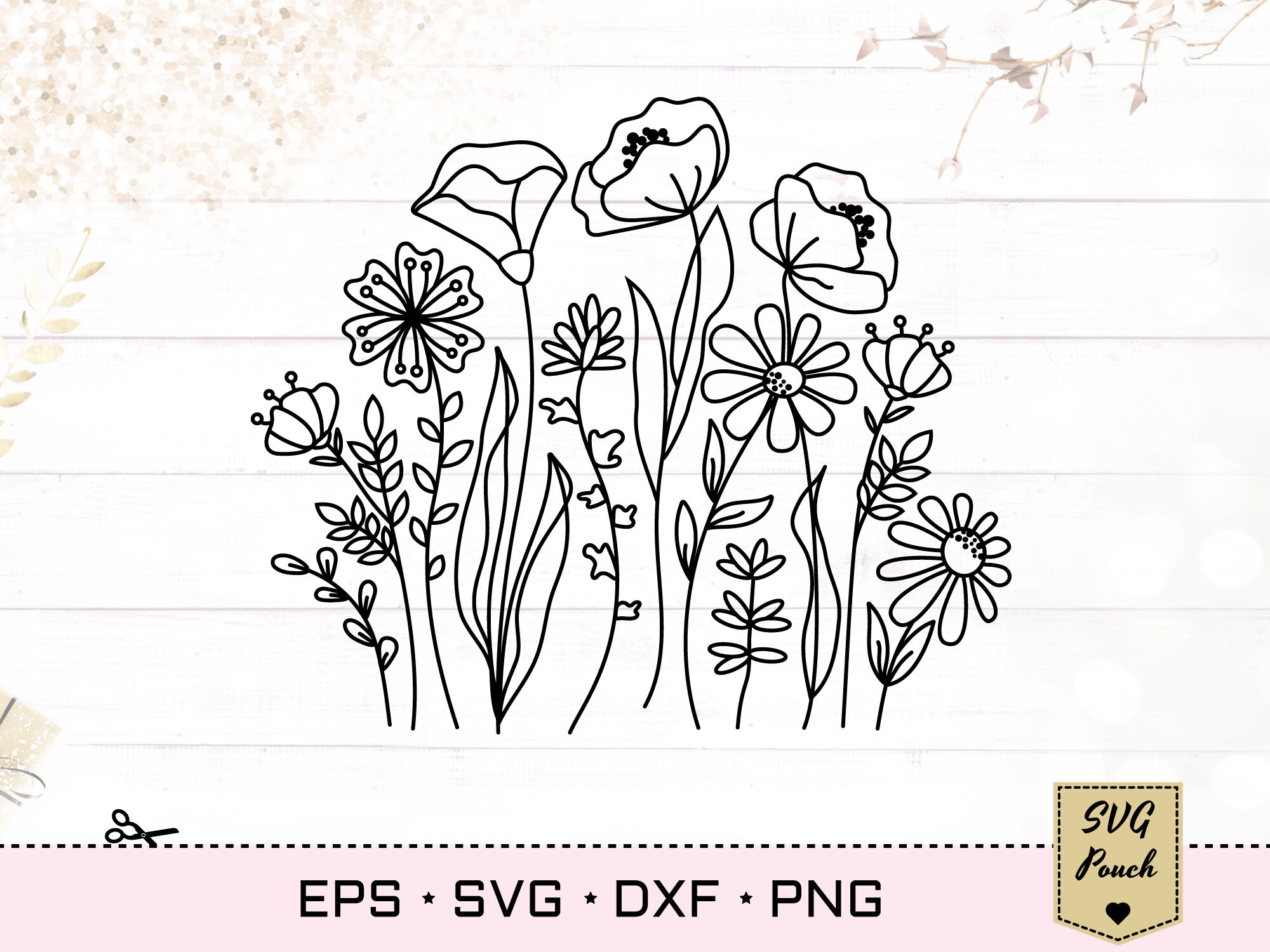 Wildflower Border Svg Wildflowers Svg Wildflower Fram - vrogue.co