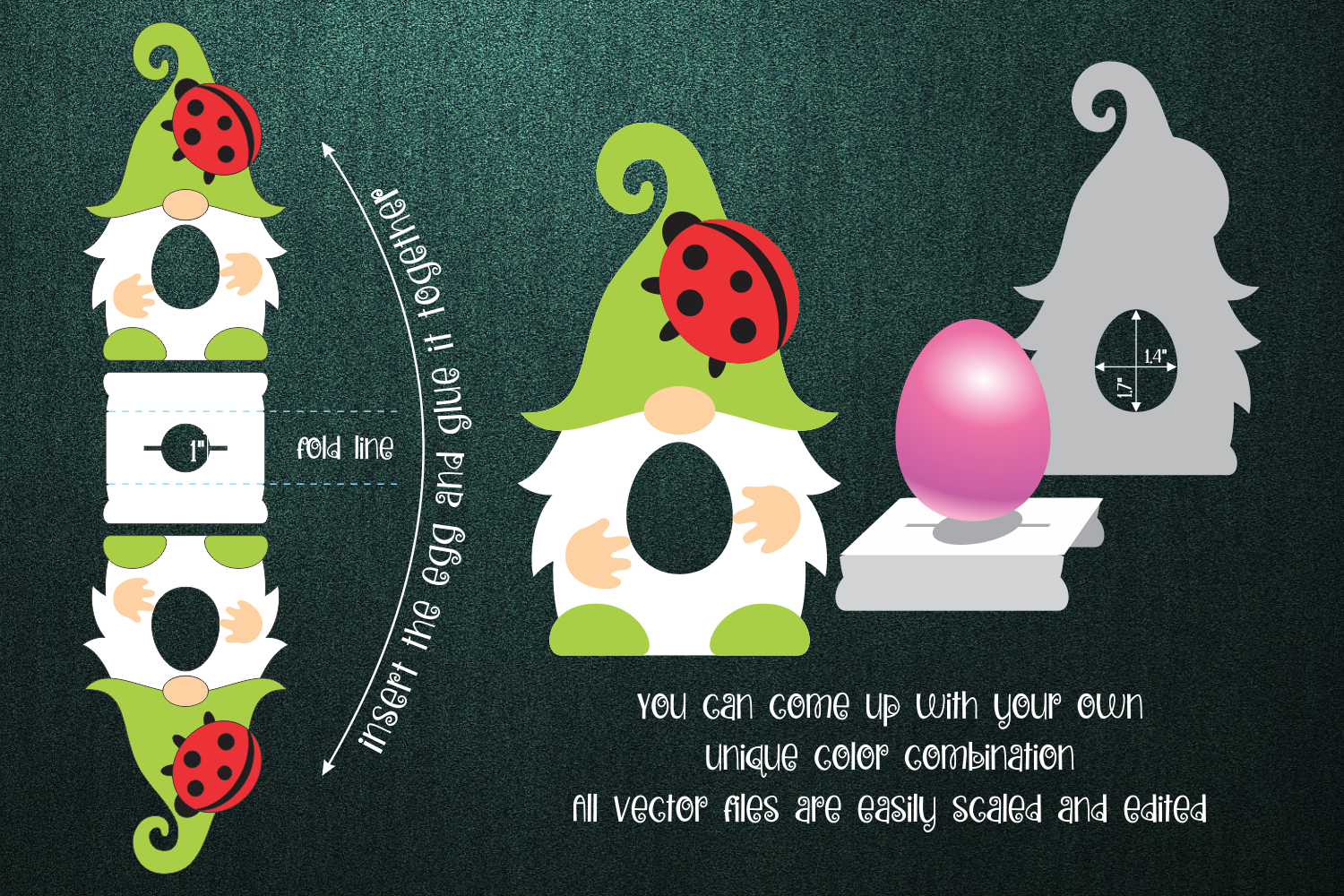 Download Gnome And Ladybug Egg Holder Template Svg By Olga Belova Thehungryjpeg Com
