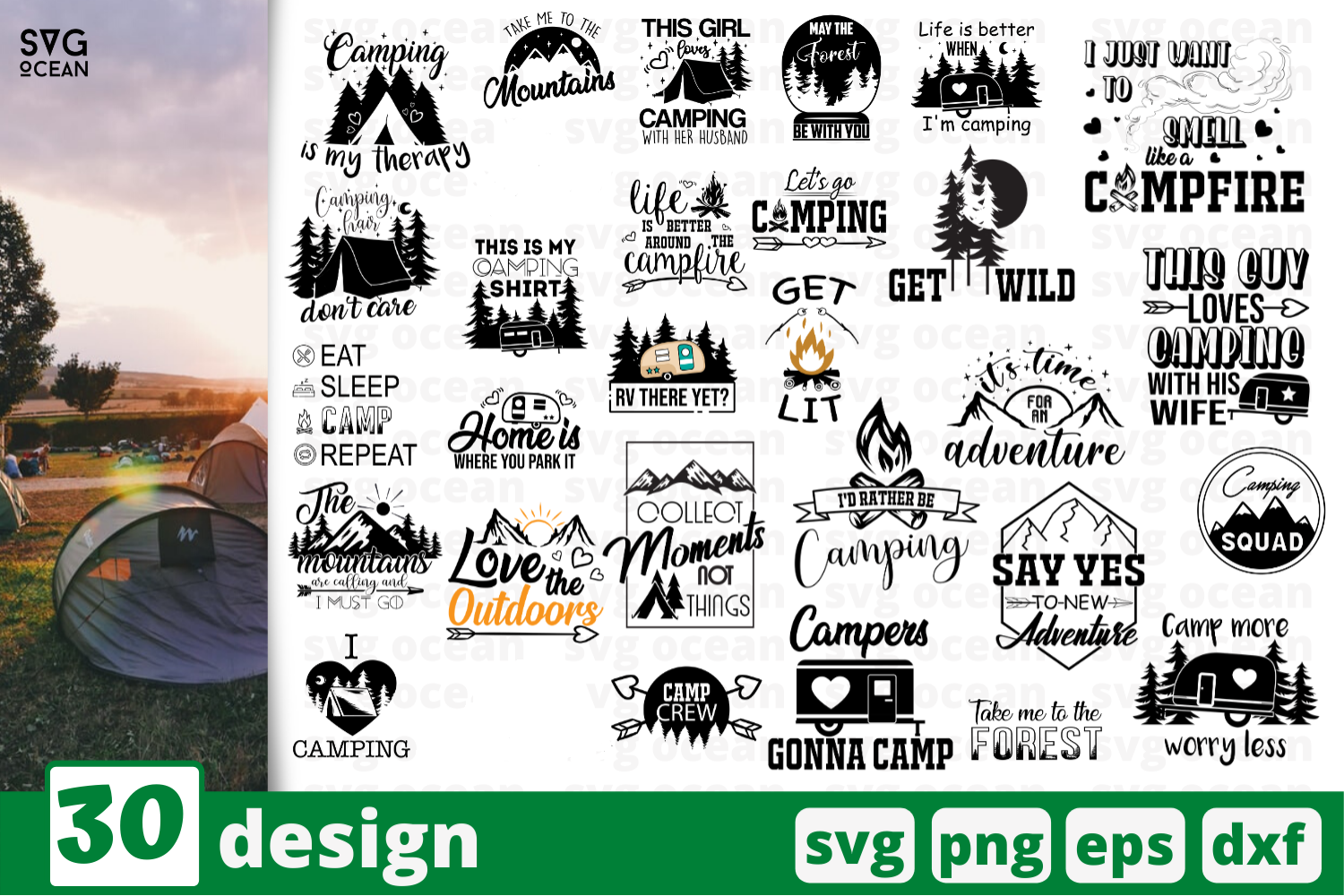 Download Camping Svg Megabundle By Svgocean Thehungryjpeg Com