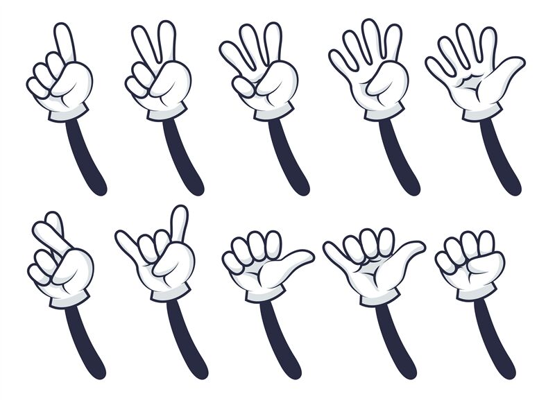 Cartoon hand counting By vectortatu | TheHungryJPEG