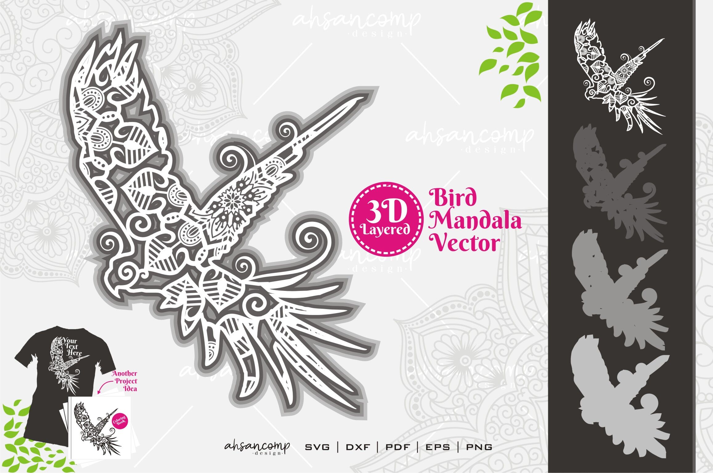 Download Parrot Mandala Svg 3d Layered 3 By Ahsancomp Studio Thehungryjpeg Com