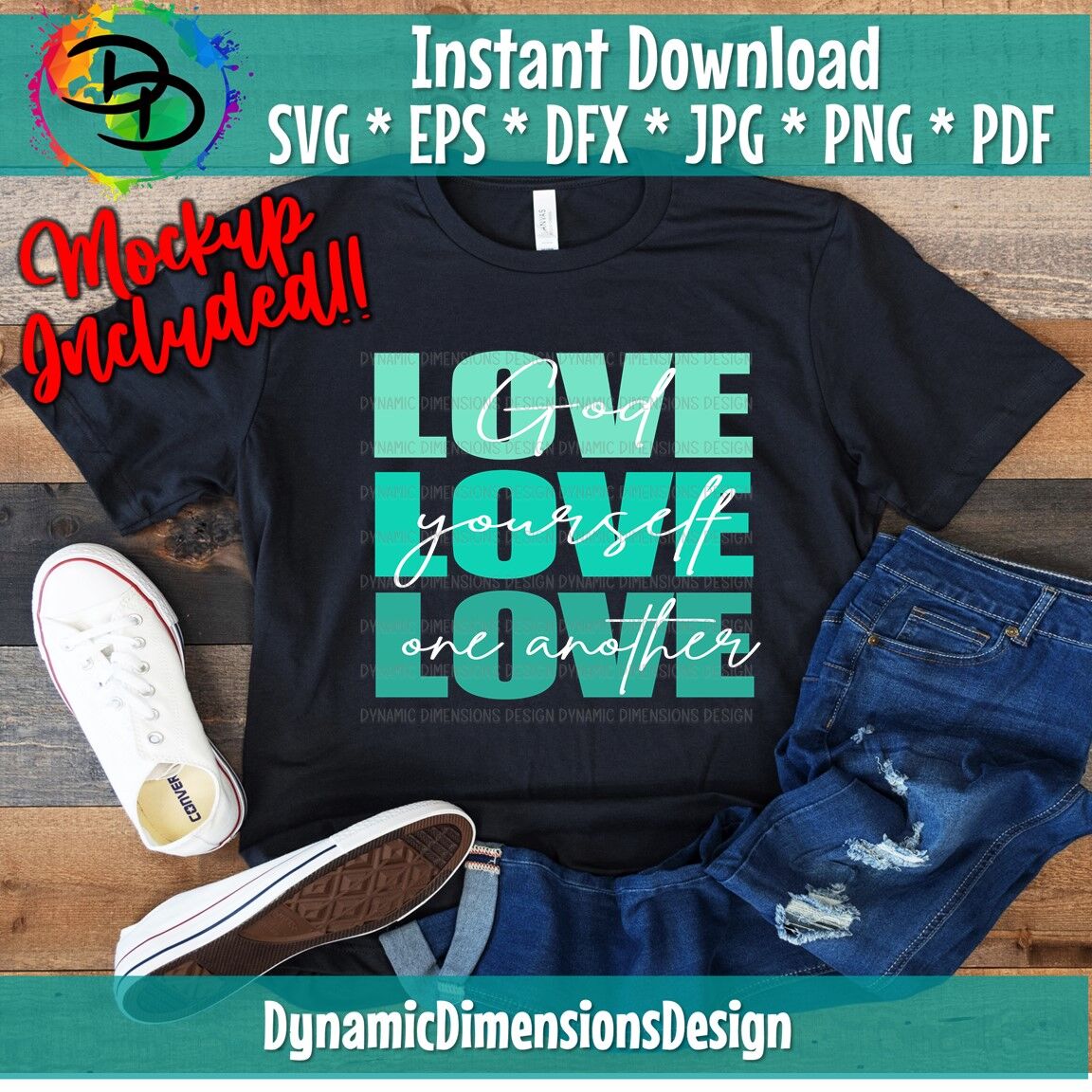 Download Love God Love People Christian Svg Inspirational Love Yourself Se By Dynamic Dimensions Thehungryjpeg Com