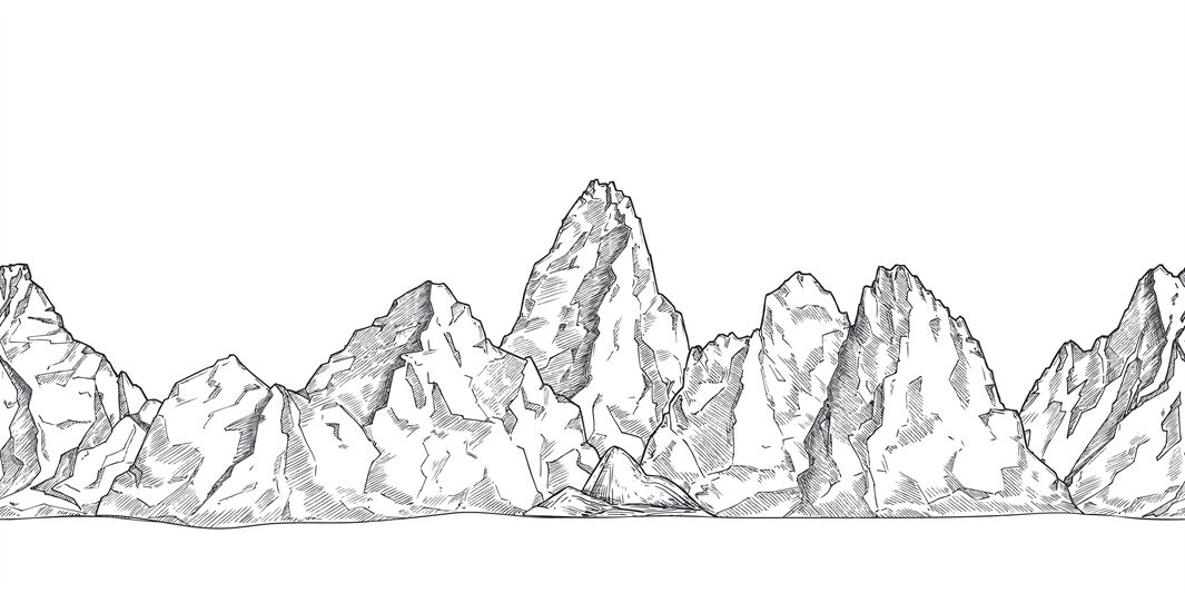 Mountain Range Sketch Vector Images (over 1,400)