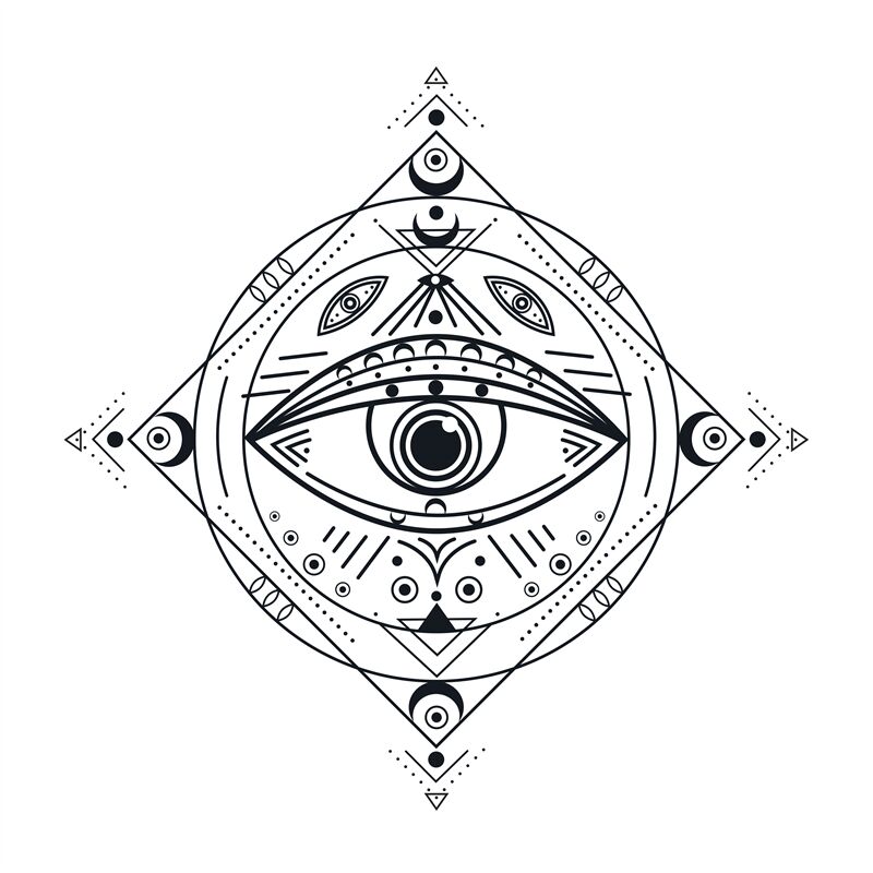 All seeing eye. Black illuminati symbol, providence eyed emblem