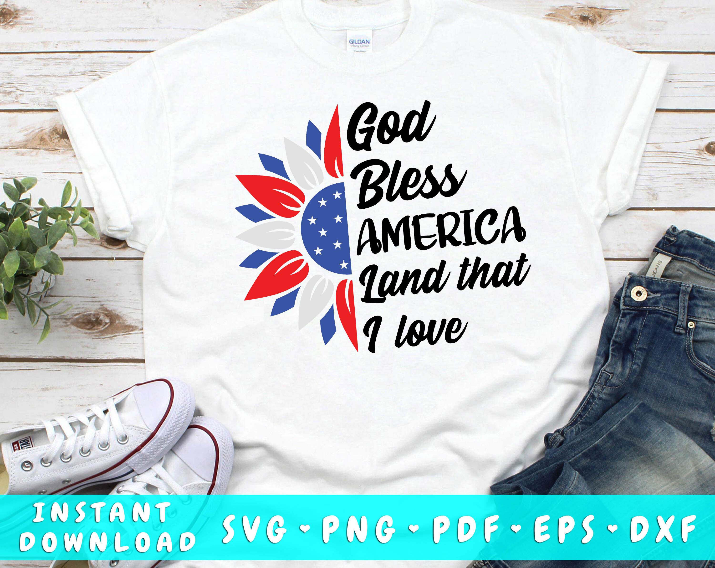 Download God Bless America Land That I Love Svg 4th Of July Svg Patriot Svg By Lemonstudiocreations Thehungryjpeg Com