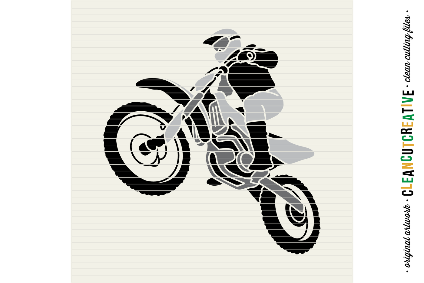 Silhueta toda preta Motocross Dirt Bike Svg Girl · Creative Fabrica