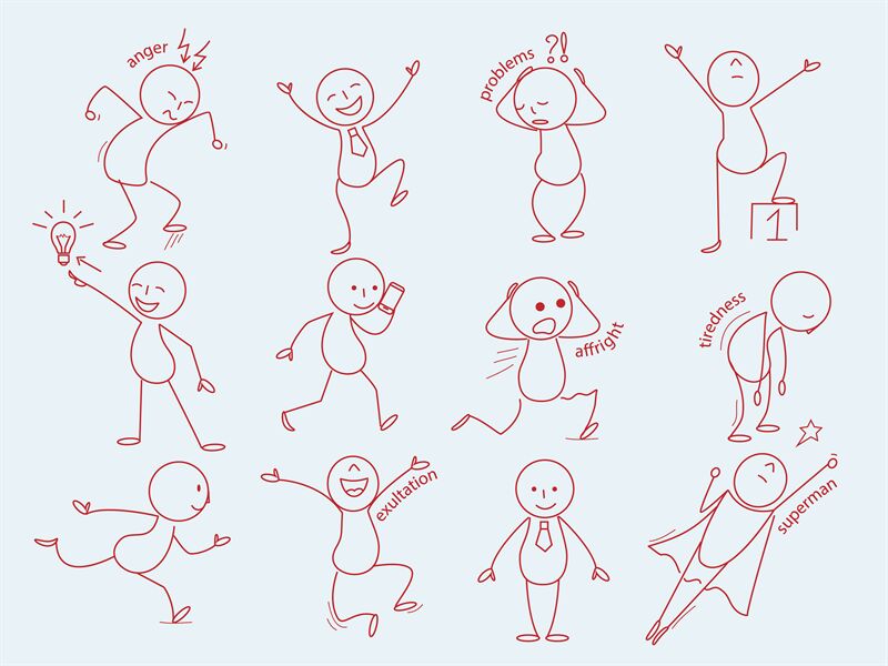 Stick Figure Stickman Stick Man People Person Poses Postures -  Israel