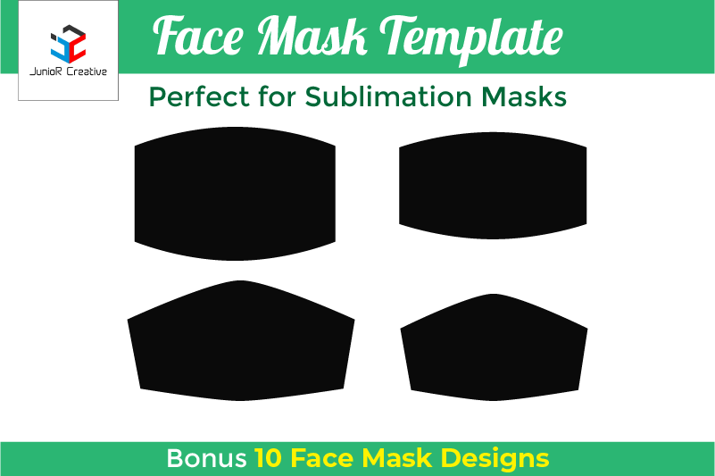 Download Face Mask Template Svg Face Mask Sublimation By Junior Creative Thehungryjpeg Com