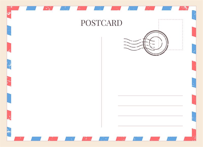 blank postcard template