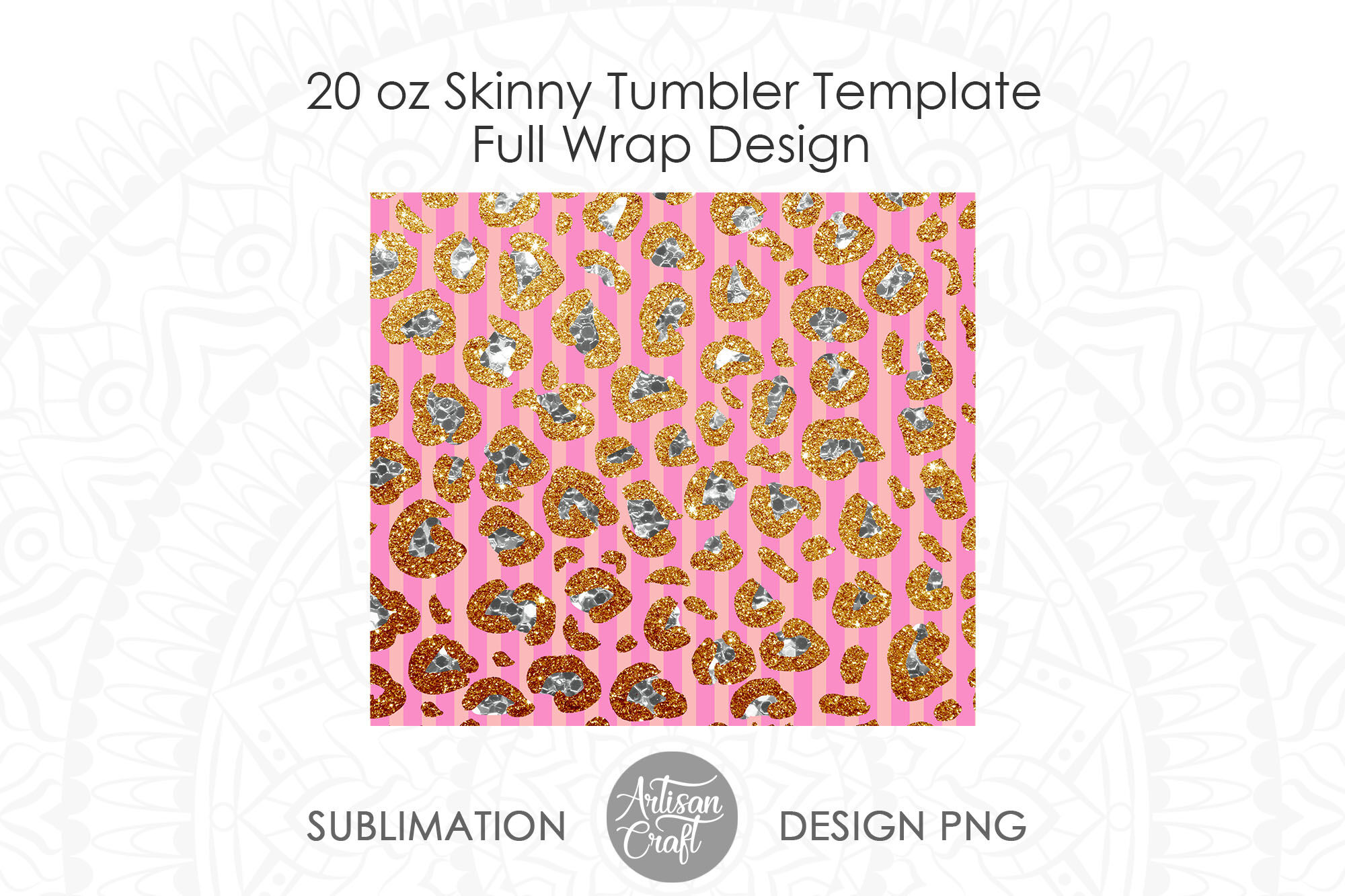 Buy Sublimation Tumblers Bulk PNG 20oz Skinny Tumbler Template Leopard  Bundle 130 Wrap Glitter Colorful Texture Mix BONUS Online in India 