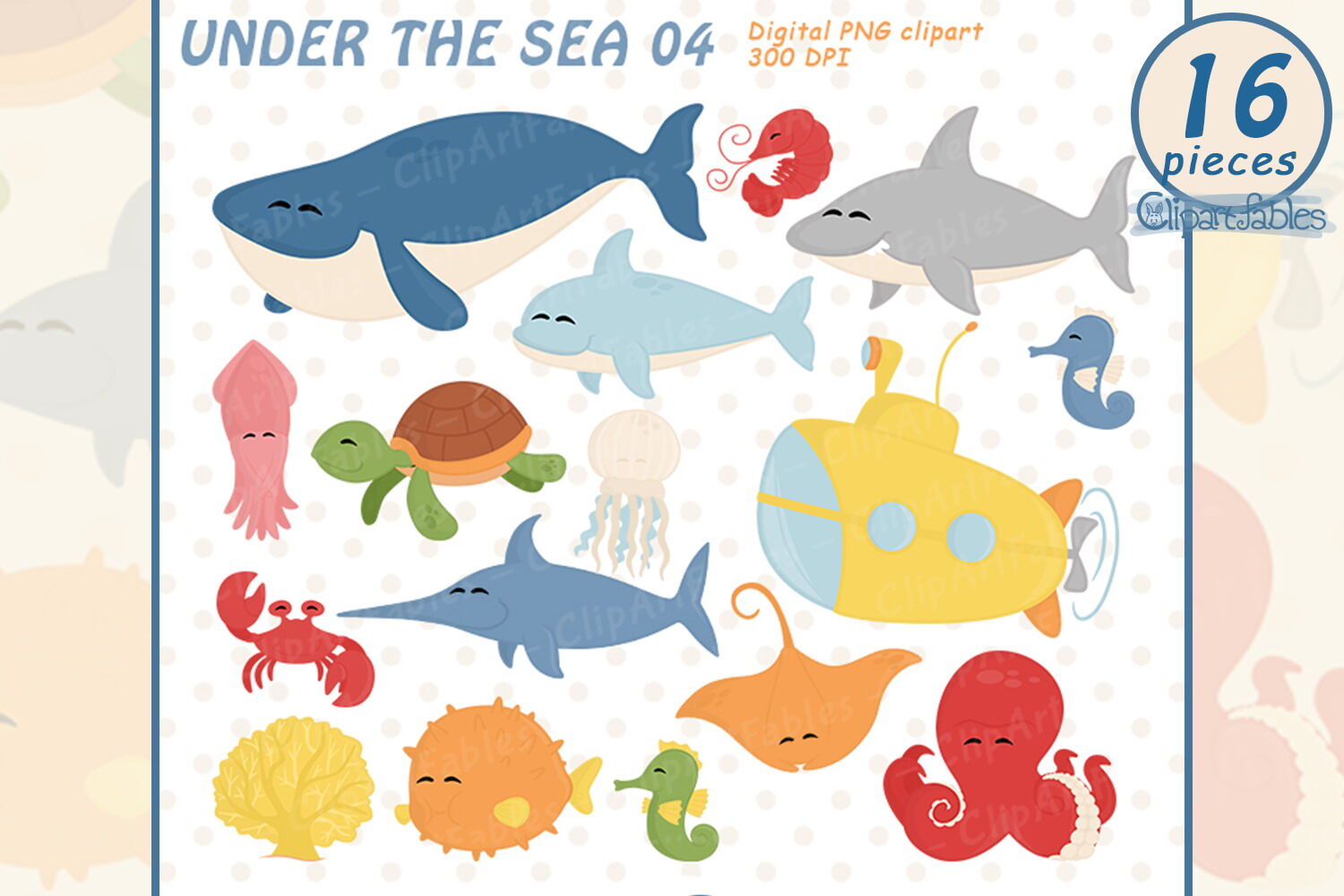 under the sea animals clip art