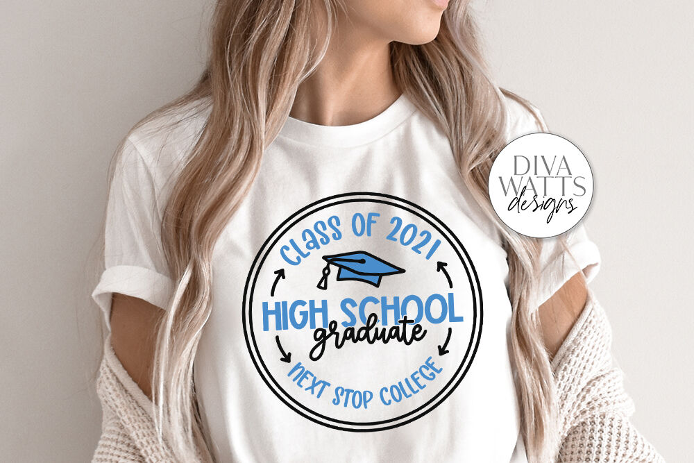 High School Graduate SVG | Shirt Svg | 2021 dxf and more By Diva Designs TheHungryJPEG.com