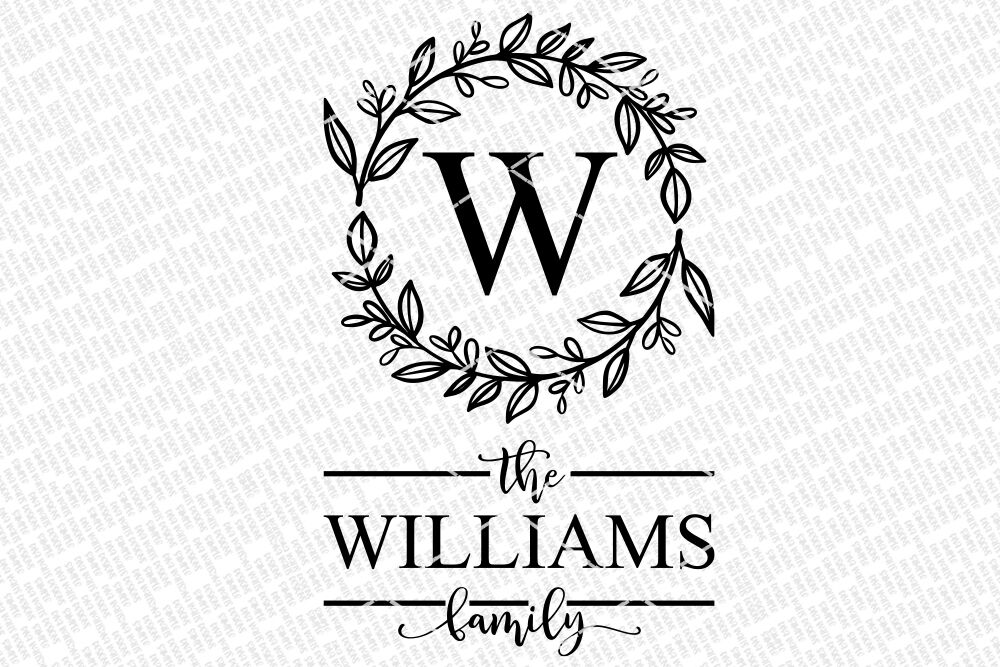 Download Family Monogram Svg Farmhouse Last Name Sign Svg Hand Drawn Wreath By Diva Watts Designs Thehungryjpeg Com