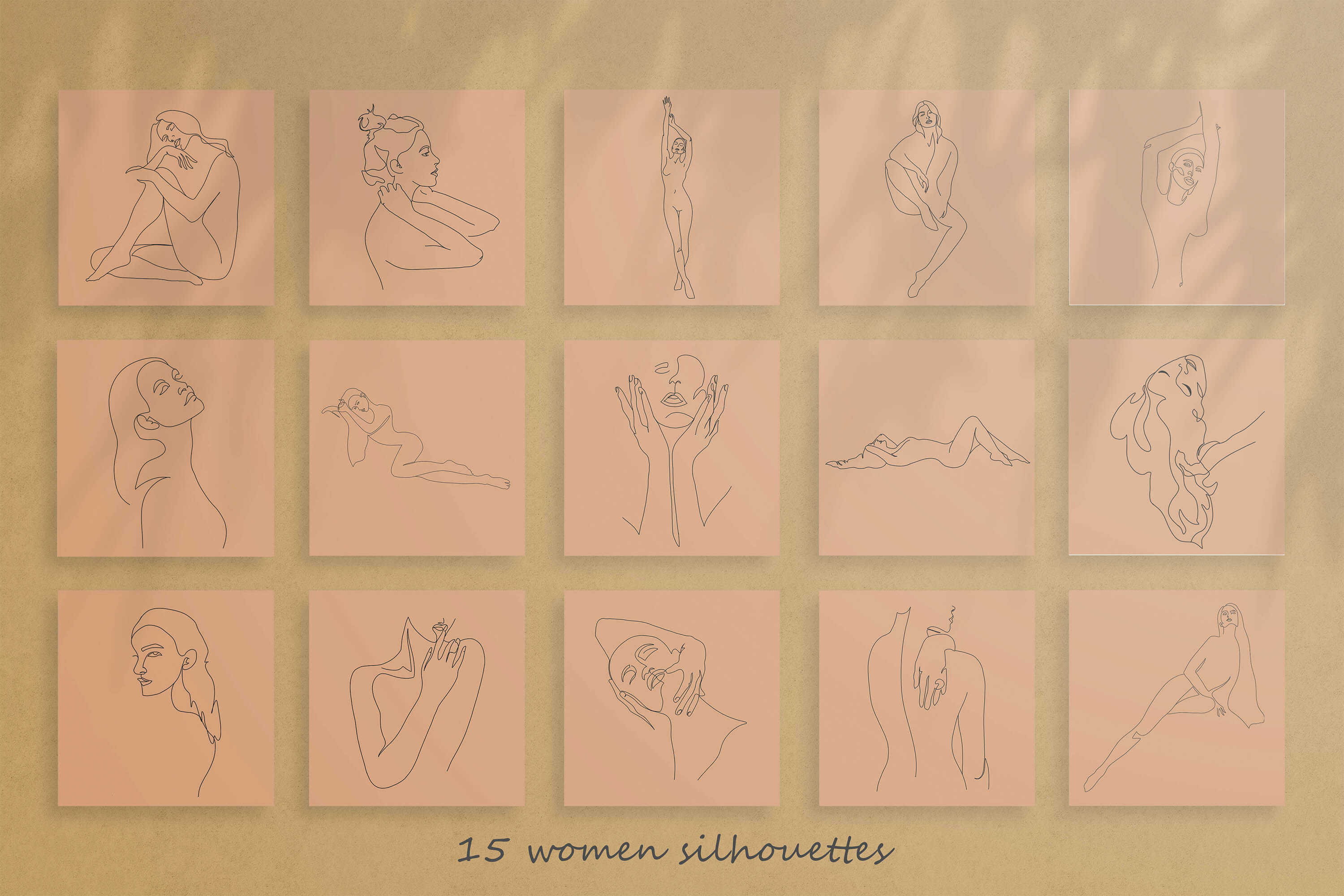 Premium Vector  Continuous line portrait of a girl, vector drawing set.  continuous line style, beautiful naked woman