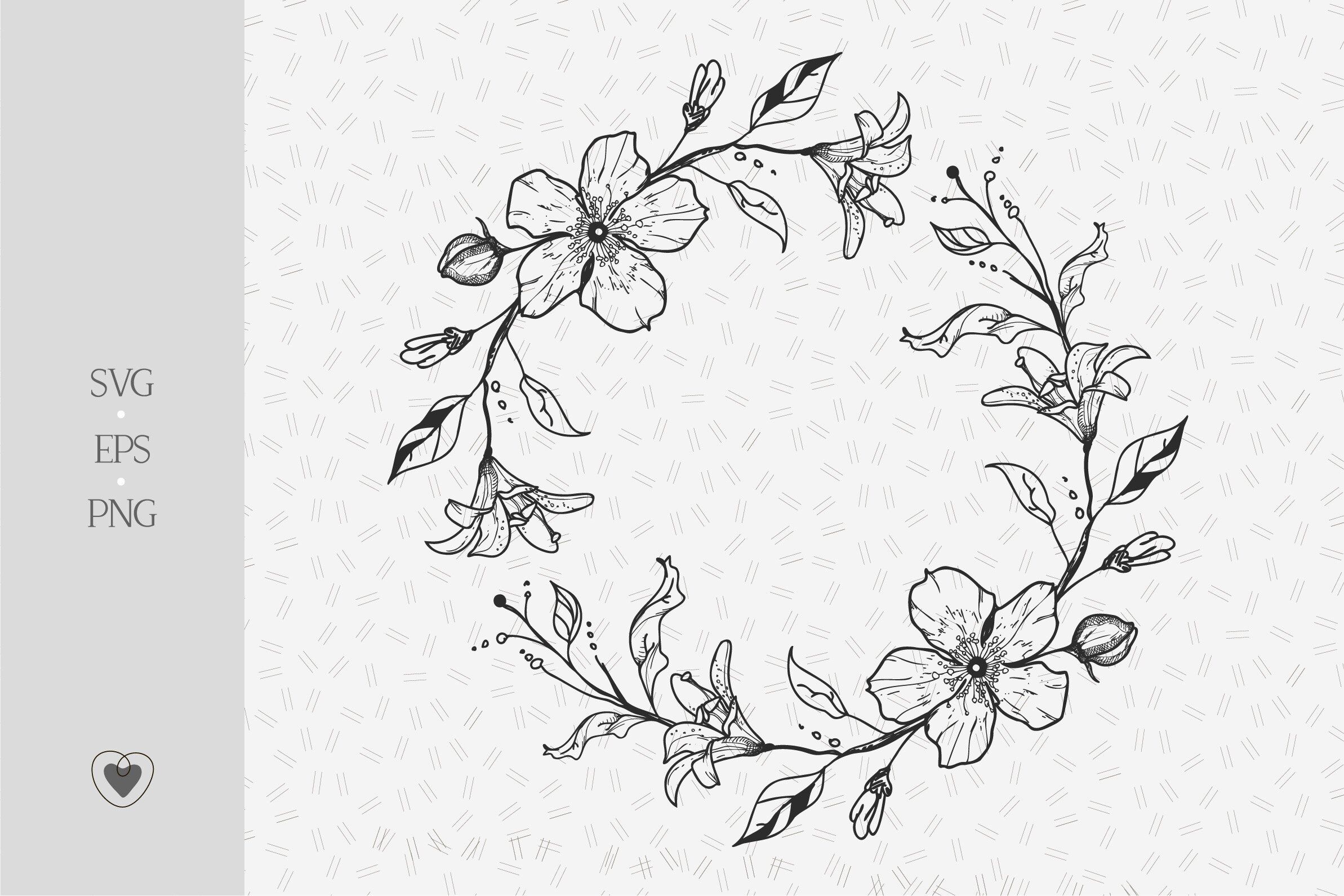 Download Floral Wreath Svg Lily Branch Svg Flower Border By Pretty Meerkat Thehungryjpeg Com