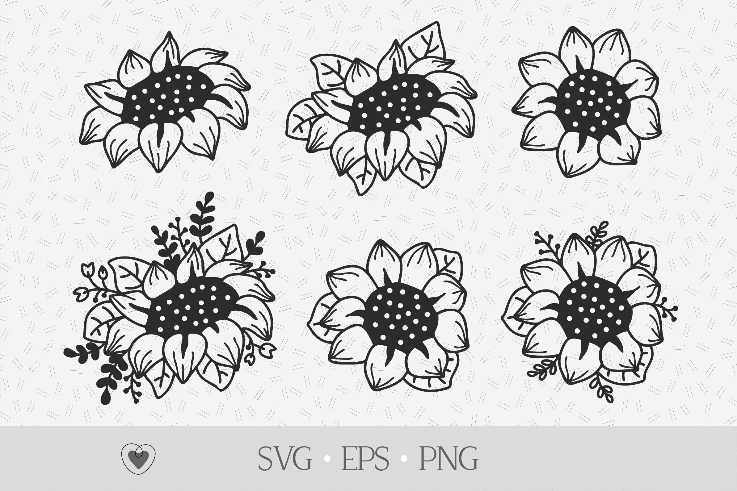 Download Sunflower Svg Bundle Flower Svg Floral Png By Pretty Meerkat Thehungryjpeg Com