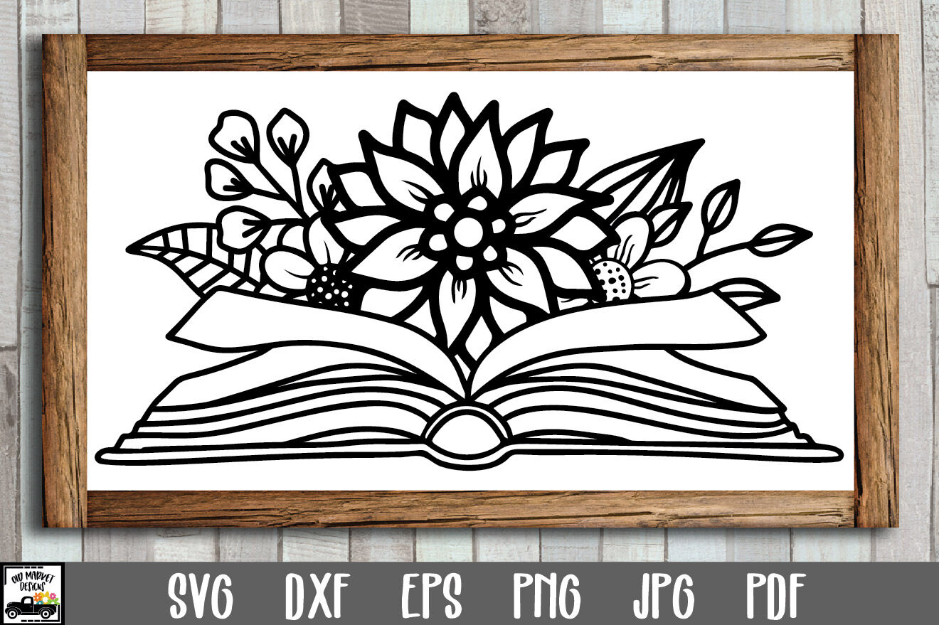 Open book svg/book clipart/book svg/open book silhouette/book cricut cut  files/book clip art/book digital download designs/svg