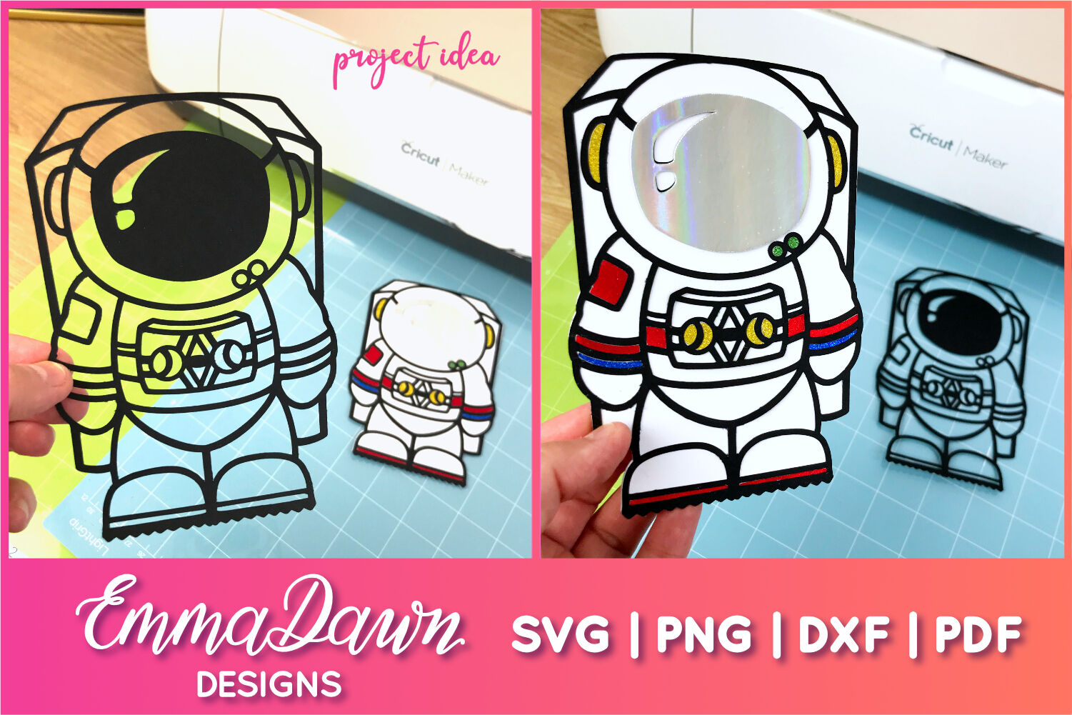 Astronaut SVG | Space Cut File By Emma Dawn Designs | TheHungryJPEG