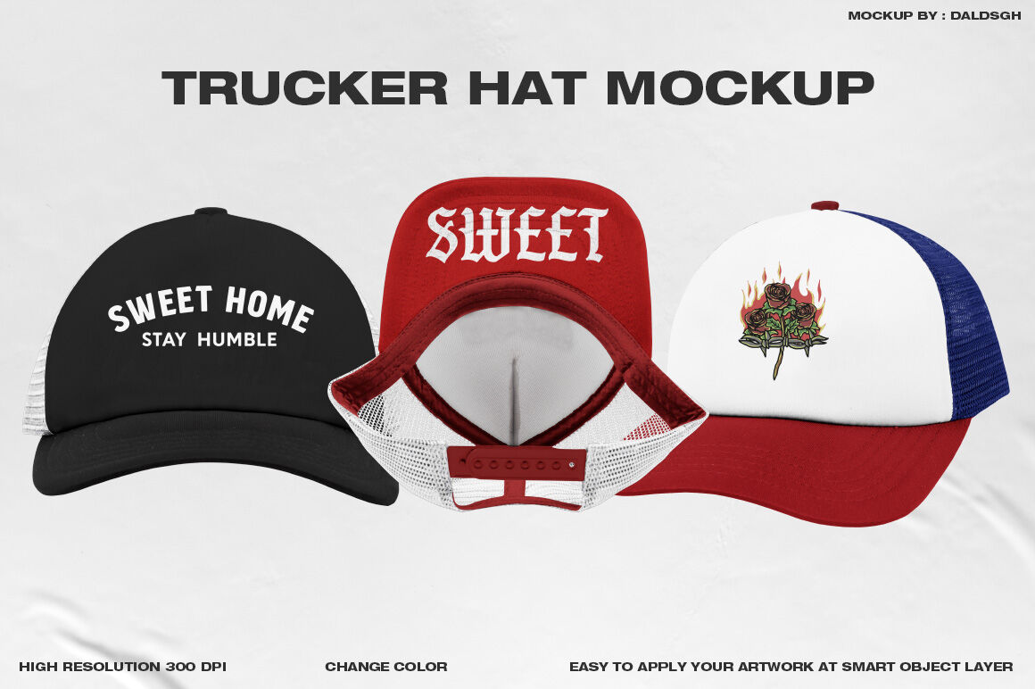 Download Trucker Hat Mockup By Daldsgh Thehungryjpeg Com