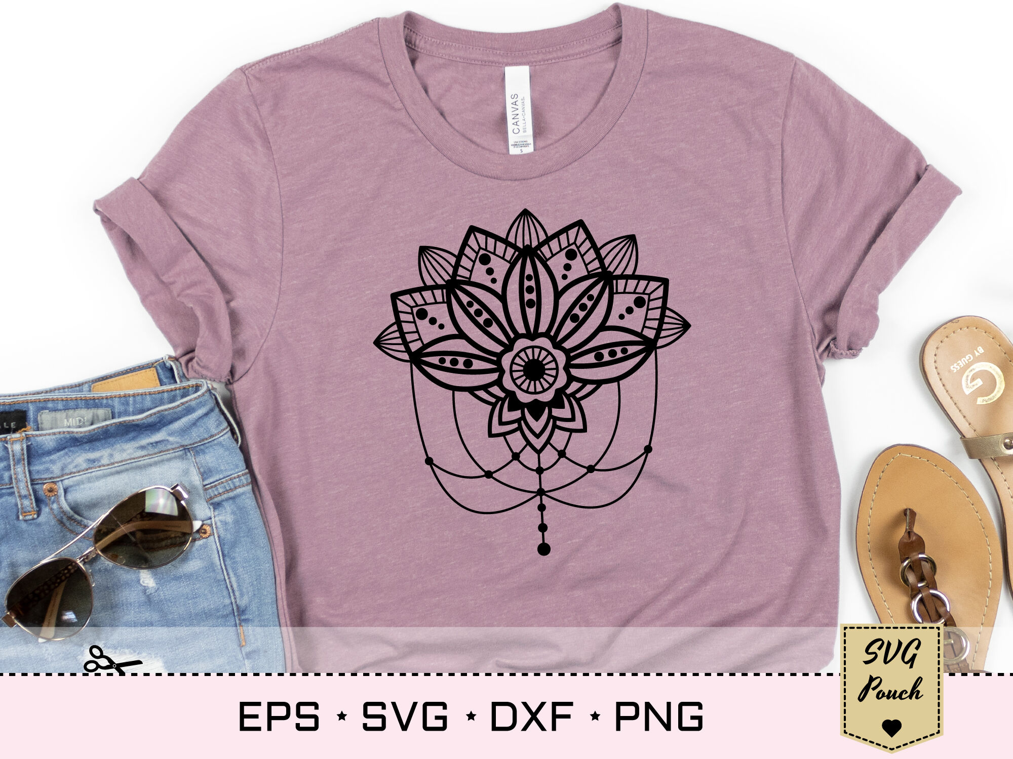 Mandala Lotus OM flower svg By SVGPouch | TheHungryJPEG