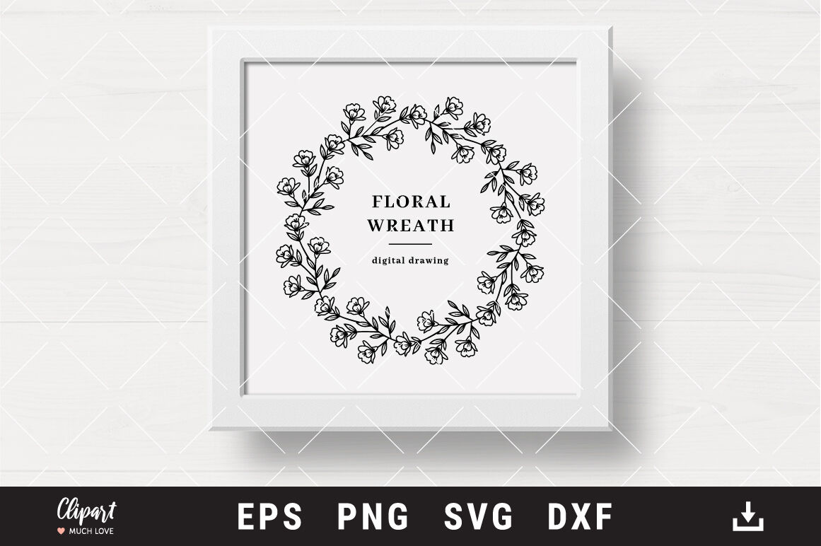Rose border SVG, Roses floral wedding garland cut (1416927)