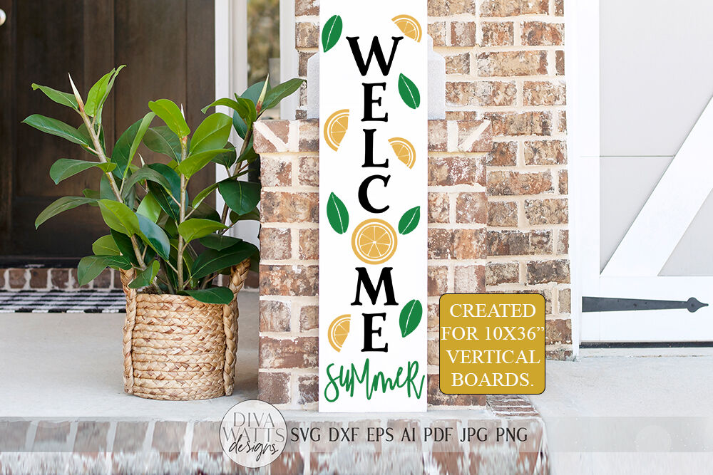 Download Welcome Summer Svg Farmhouse Lemons Sign Dxf And More By Diva Watts Designs Thehungryjpeg Com